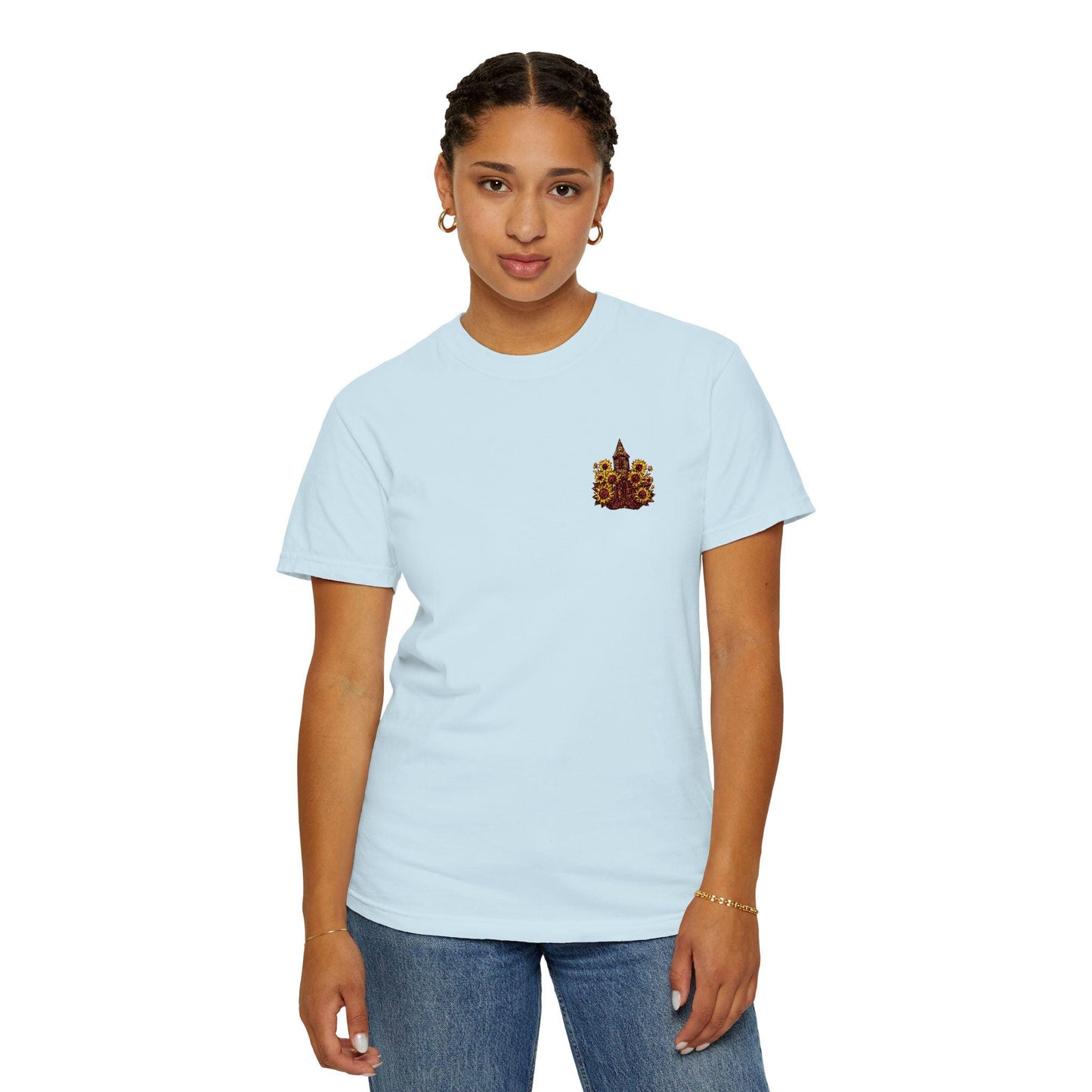 Embroidered Sunflower Texas T-Shirt: God is Good Southern Style