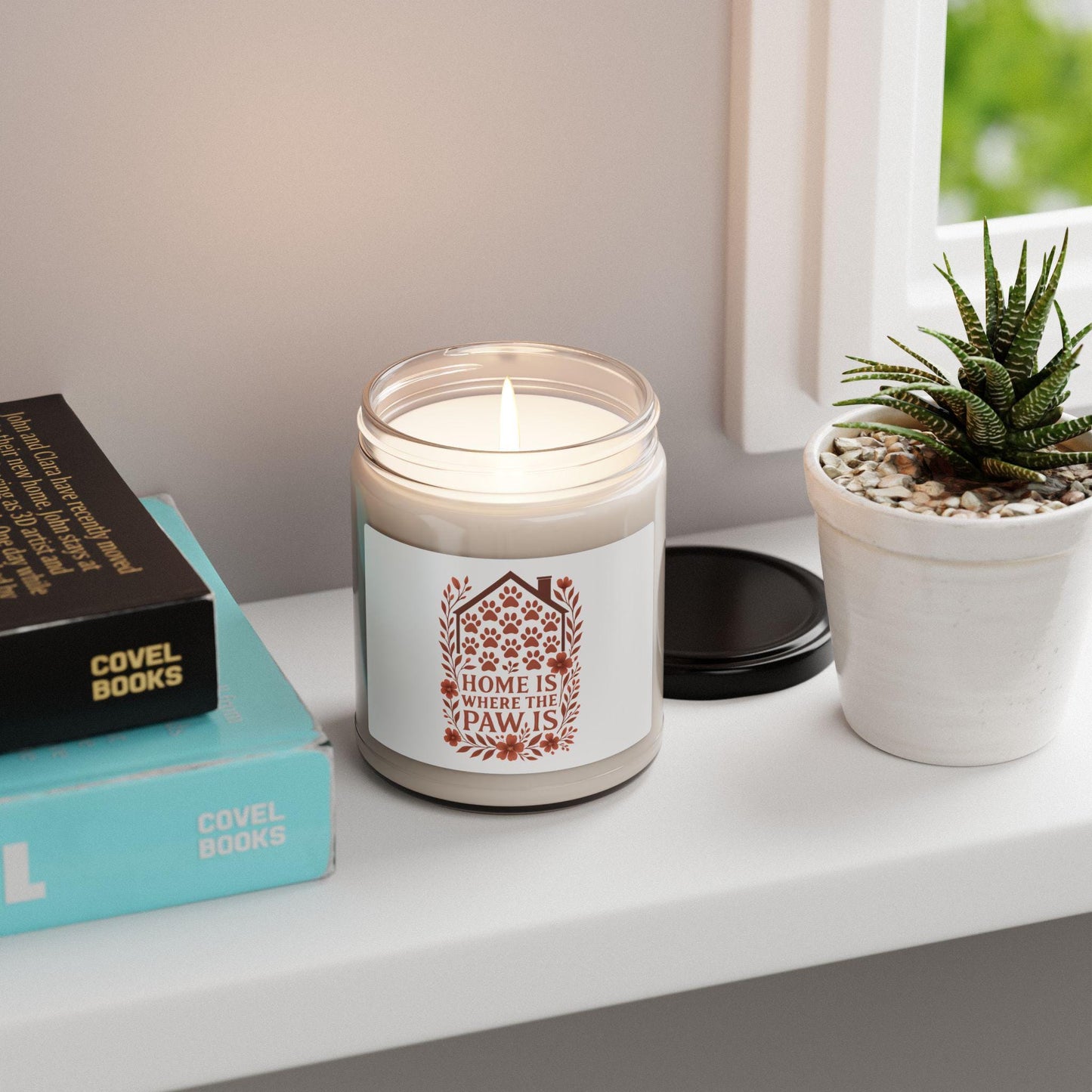 Scented Soy Candle: Home is Where the Paw Is - Pet Lover Gift