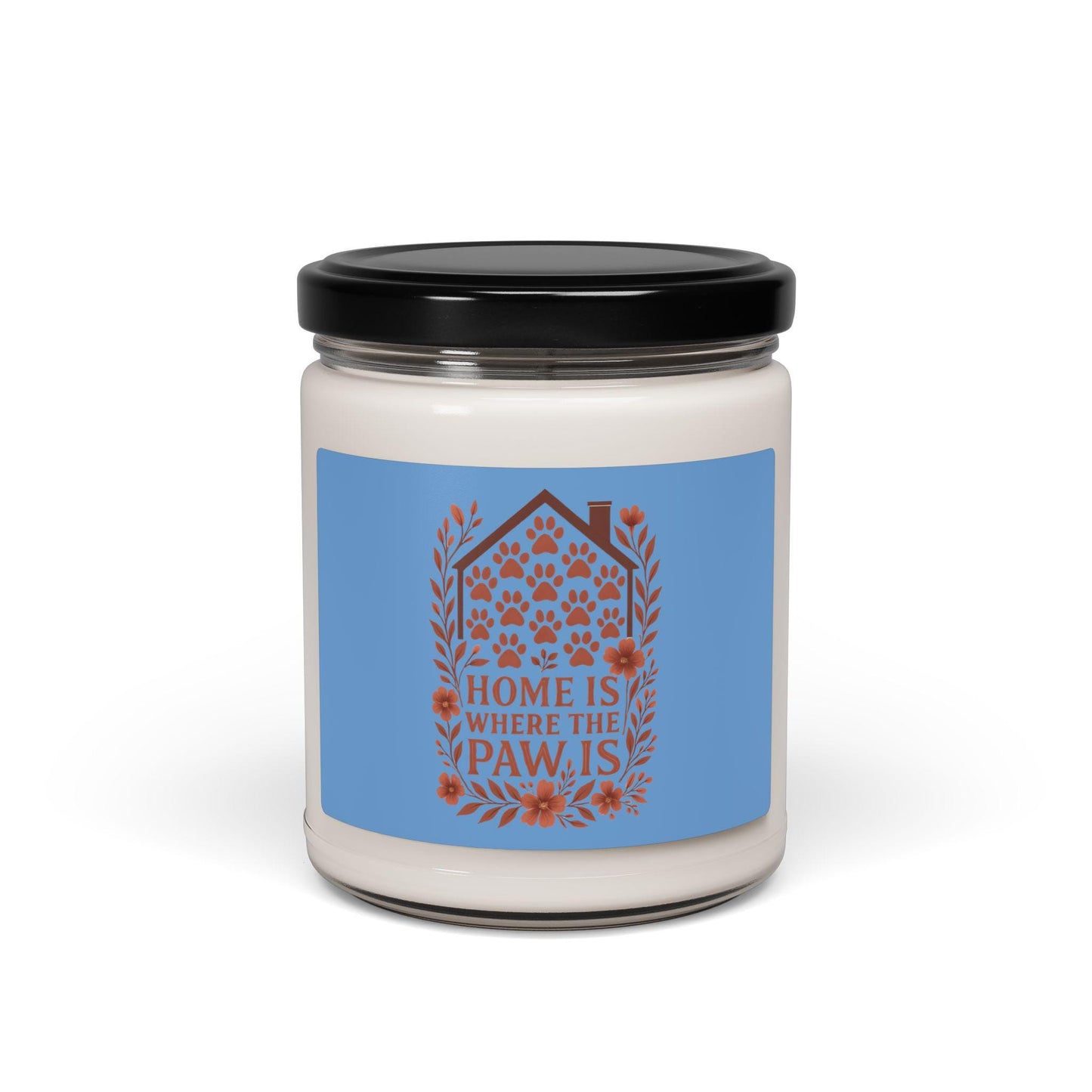 Scented Soy Candle: Home is Where the Paw Is - Pet Lover Gift
