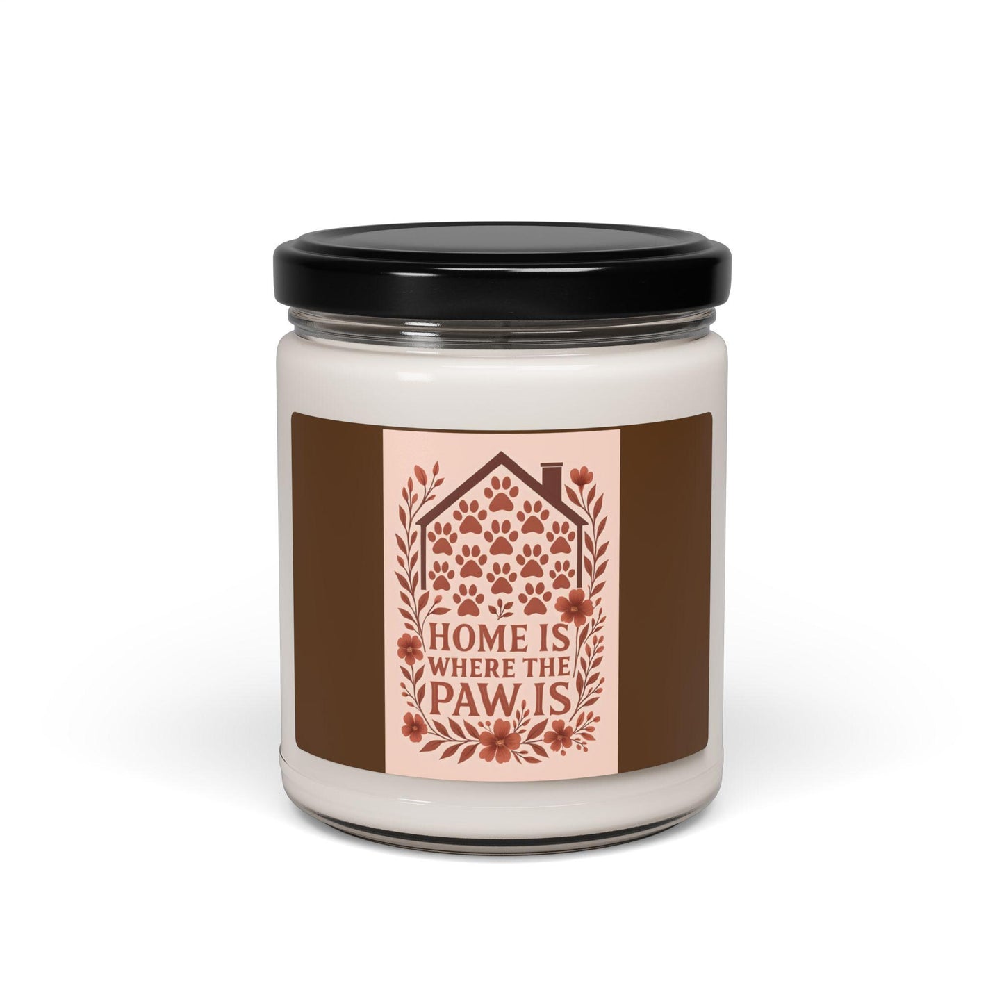 Scented Soy Candle: Home is Where the Paw Is - Pet Lover Gift