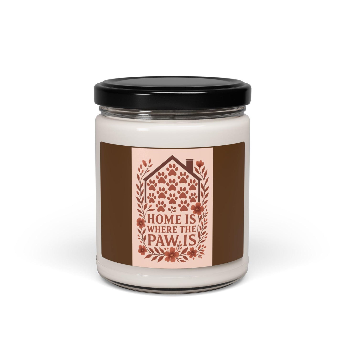Scented Soy Candle: Home is Where the Paw Is - Pet Lover Gift