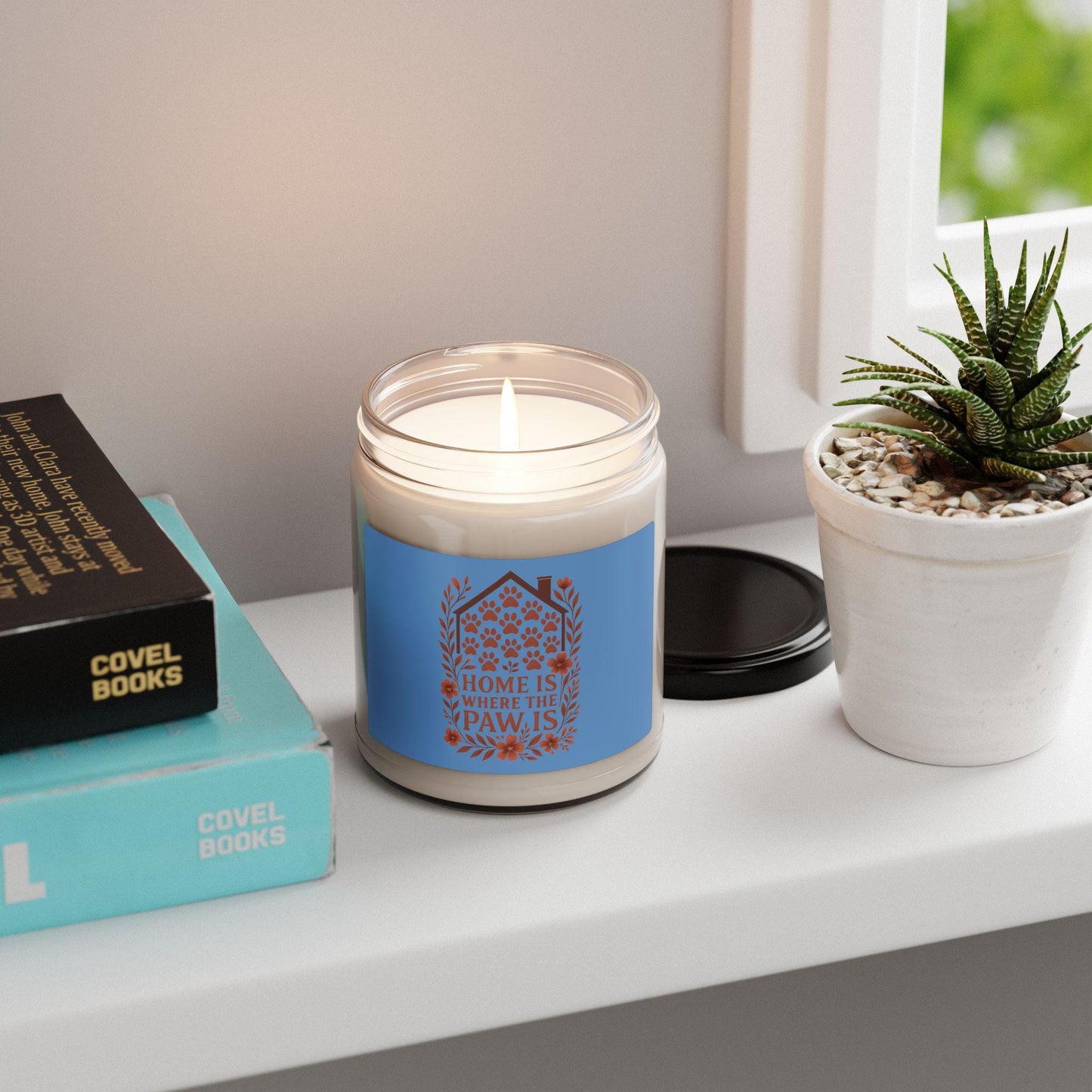 Scented Soy Candle: Home is Where the Paw Is - Pet Lover Gift