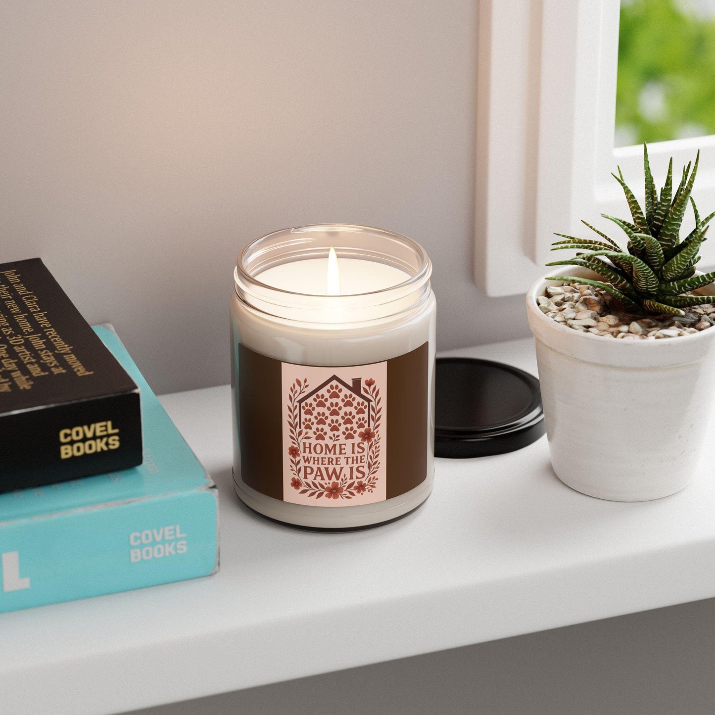 Scented Soy Candle: Home is Where the Paw Is - Pet Lover Gift