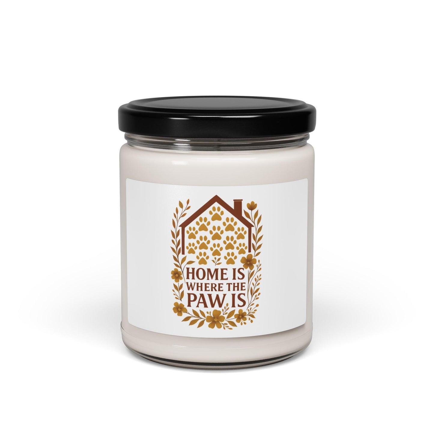Scented Soy Candle: Home is Where the Paw Is - Pet Lover Gift