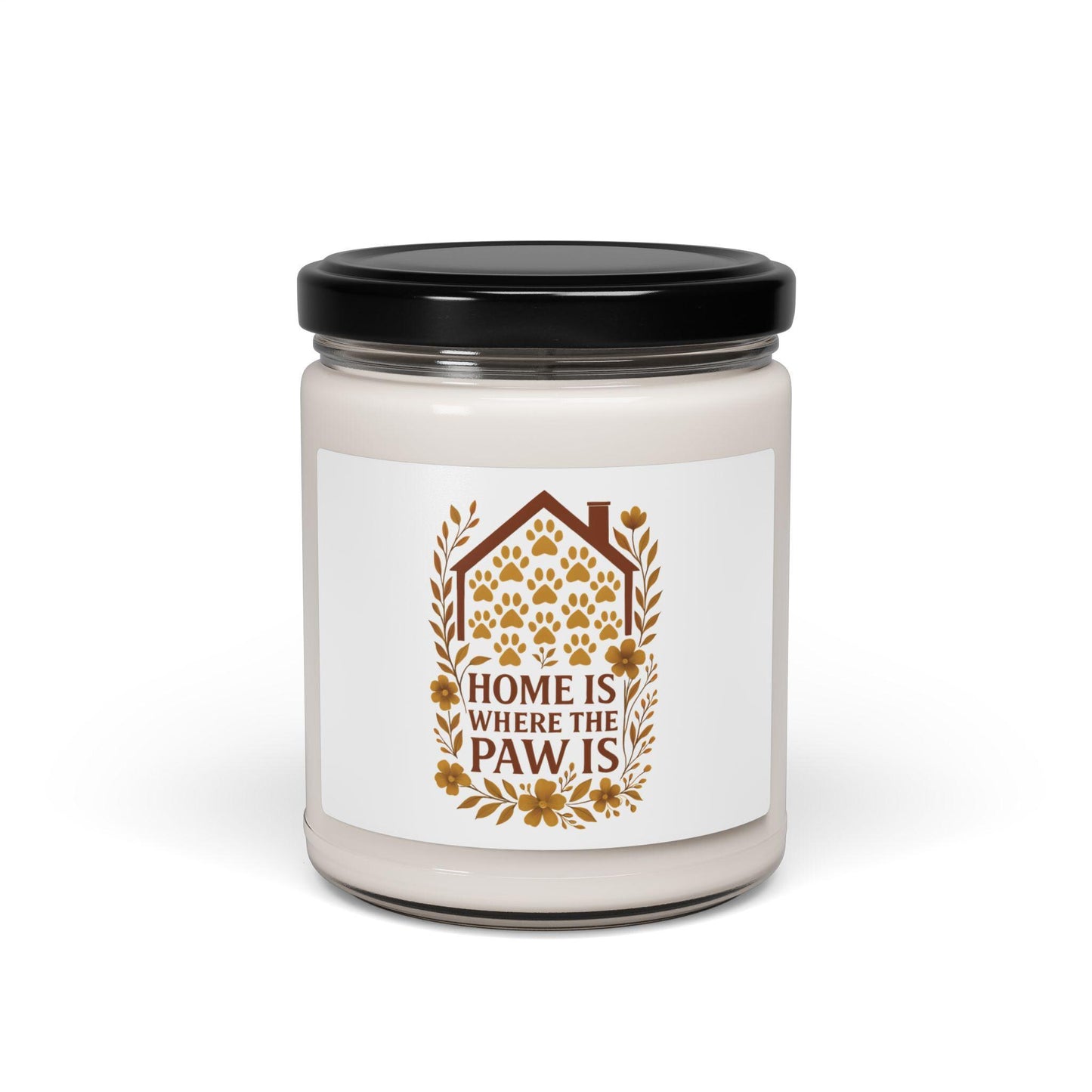 Scented Soy Candle: Home is Where the Paw Is - Pet Lover Gift