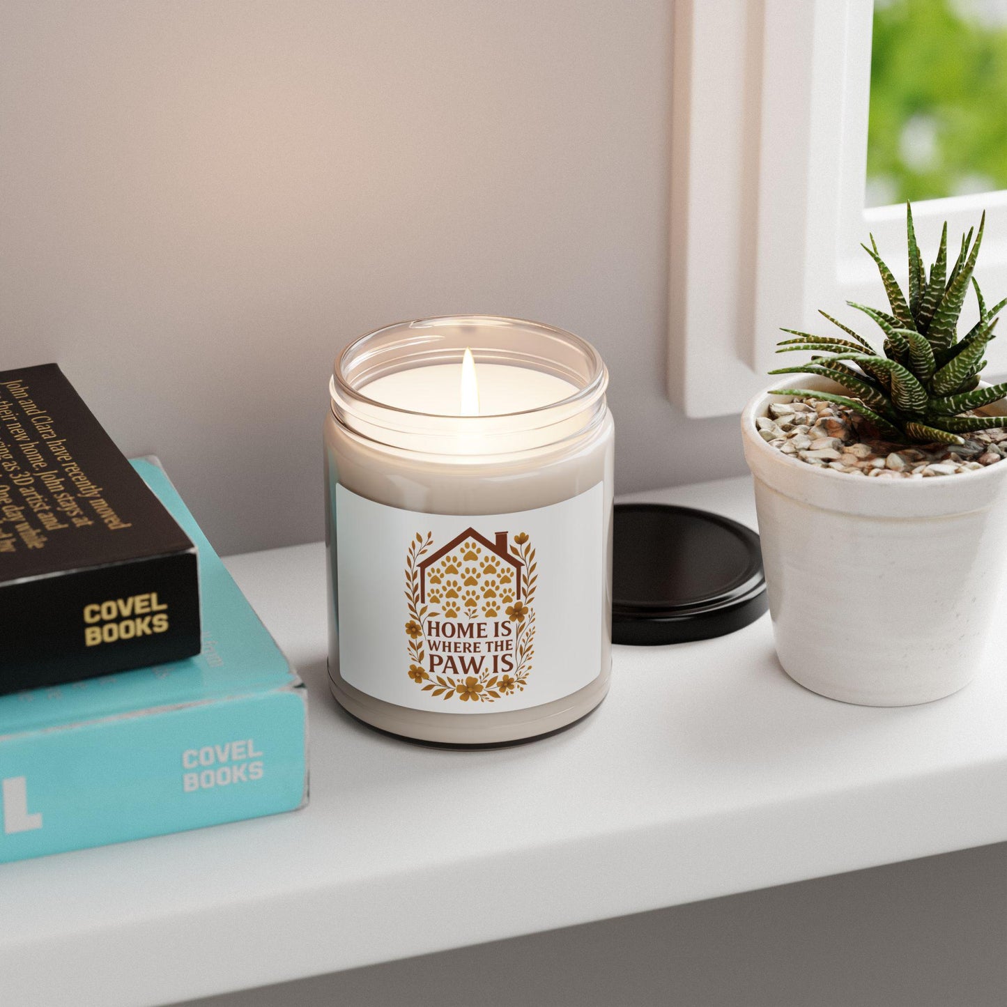 Scented Soy Candle: Home is Where the Paw Is - Pet Lover Gift