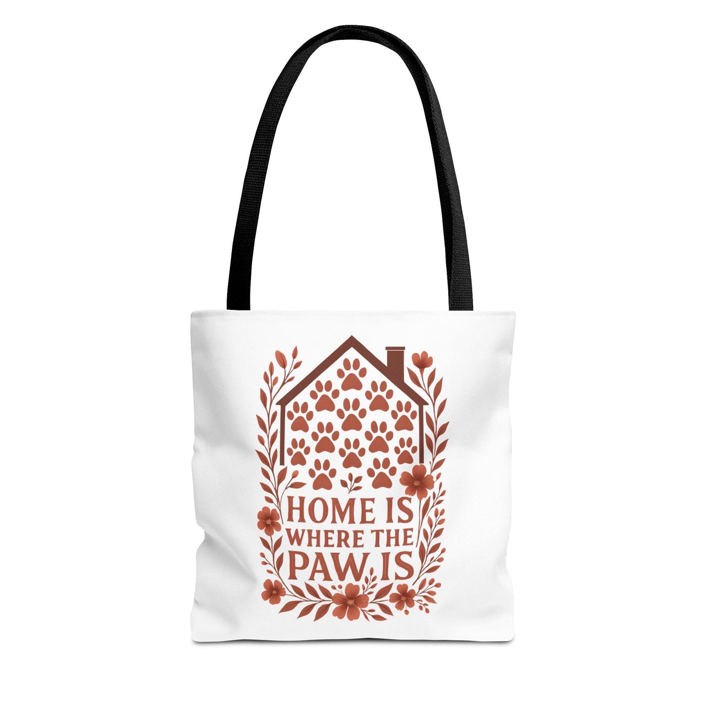 Home is Where the Paw Is Tote Bag: Floral Pet Lover Accessory