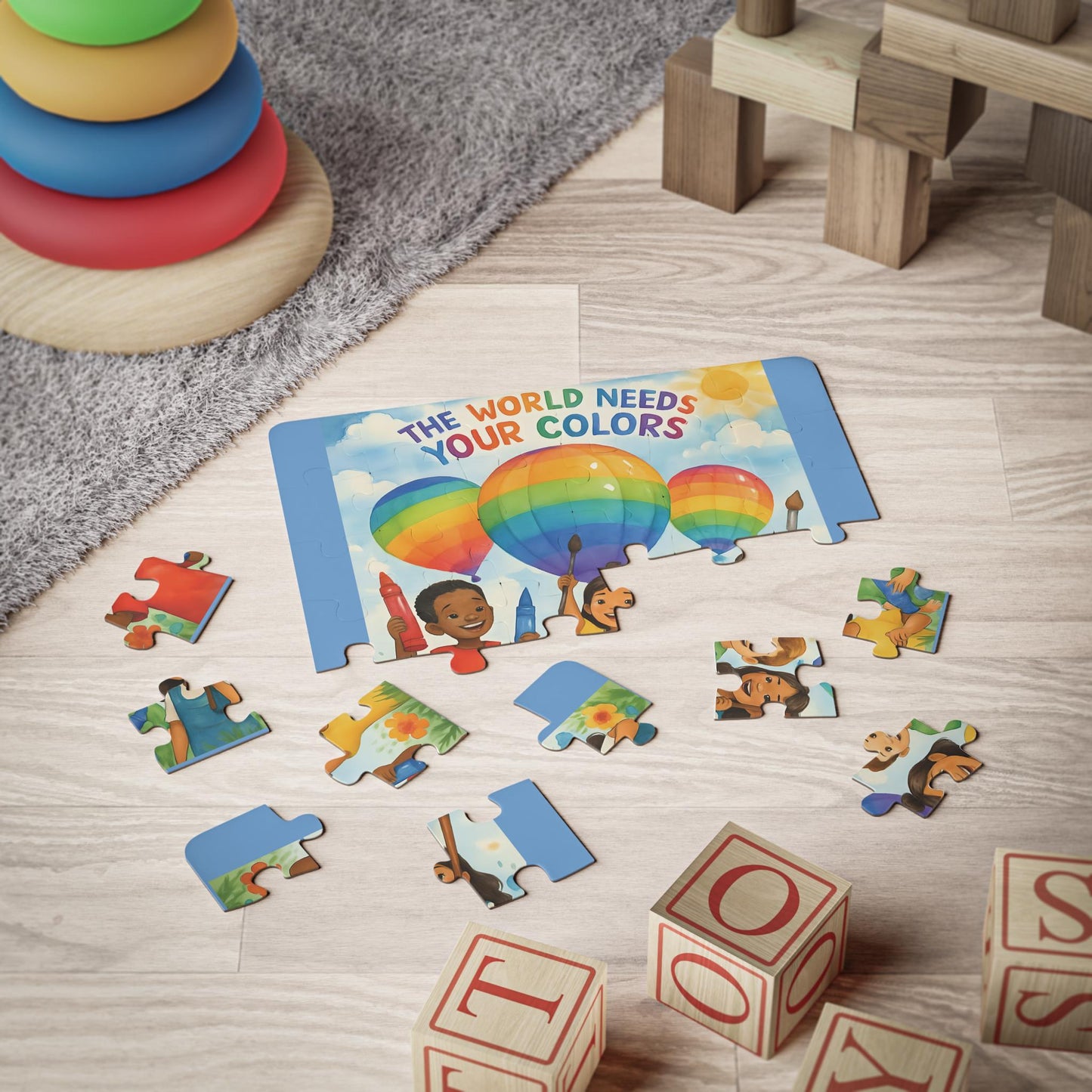 Kids Jigsaw Puzzle: The World Needs Your Colors - 30 Piece Educational Toy