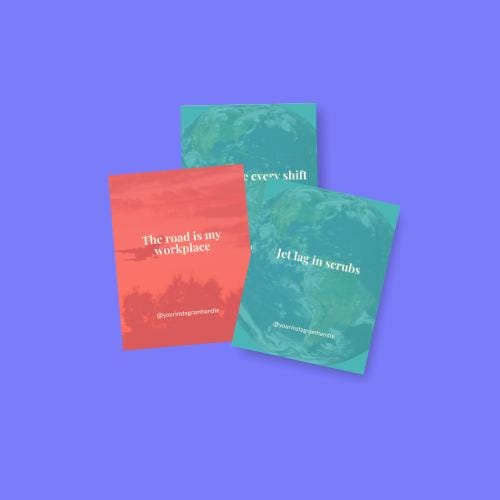 Travel Nurse Quotes: 100 Editable Canva Templates (Digital Download)