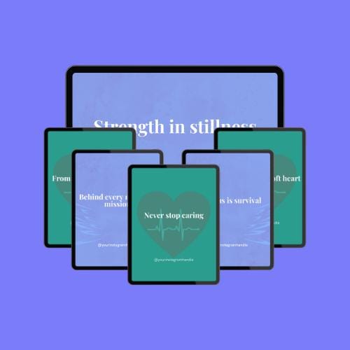 ICU Nurse Quote Templates: 100 Editable Canva Graphics (PDF Download)