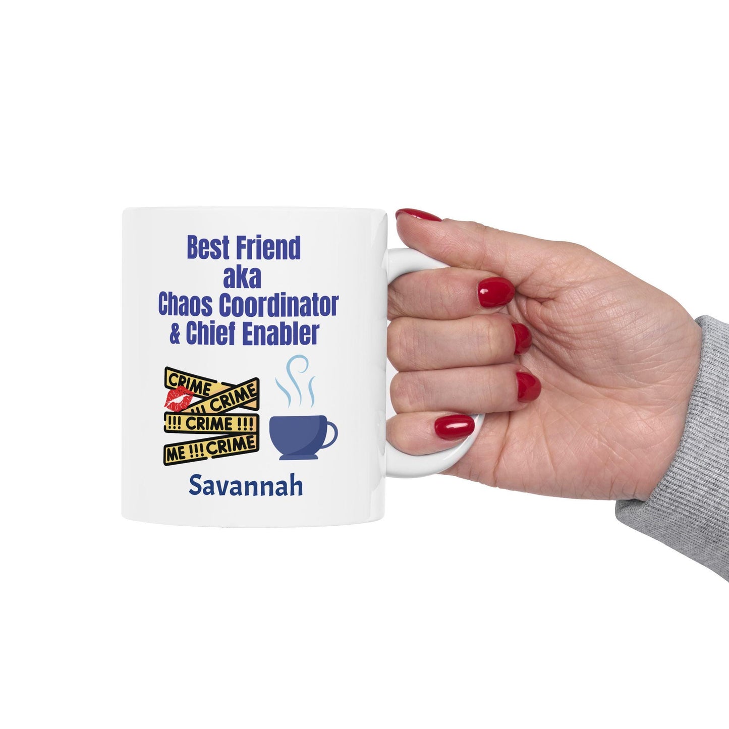 Funny Best Friend Ceramic Mug, Humor Chaos Coordinator Chief Enabler Gift, Coffee Cup, Tea Mug, Sarcastic Coworker Gift, Office Mug