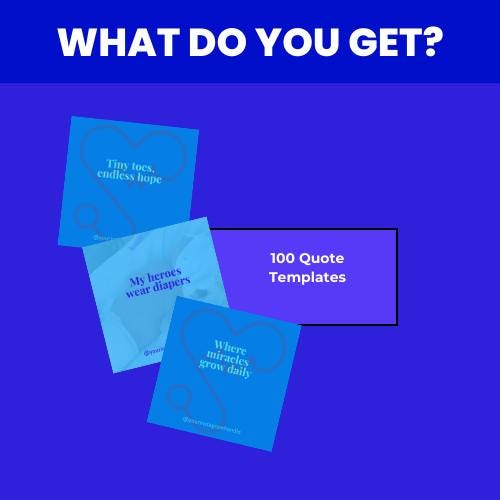 NICU Nurse Quote Templates: Inspirational Sayings for Social Media (Canva Editable PDF)