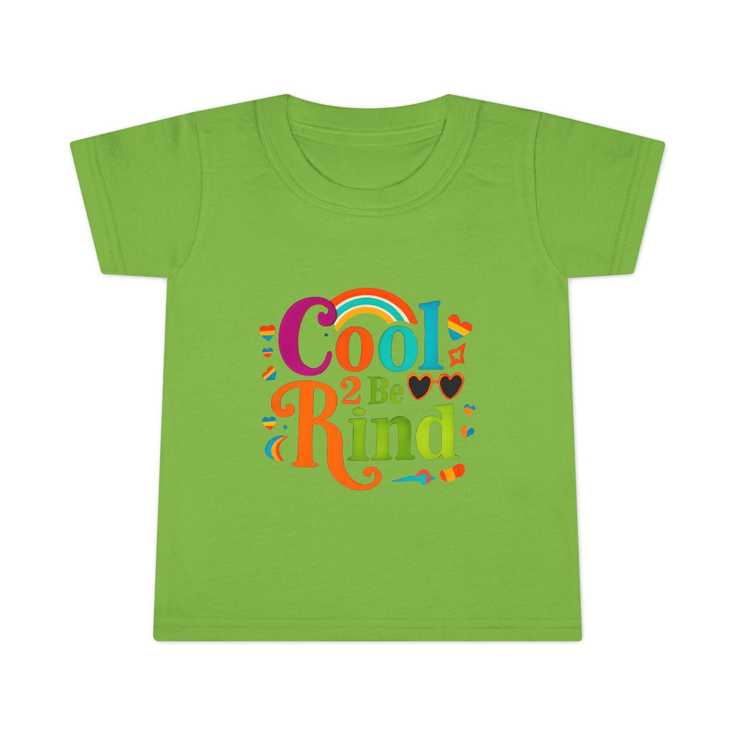 Colorful Cool 2 Be Kind Toddler T-shirt, Youth Shirt, Kids Gift, Playdate Outfit, Fun Summer Tee, Birthday, Everyday Wear