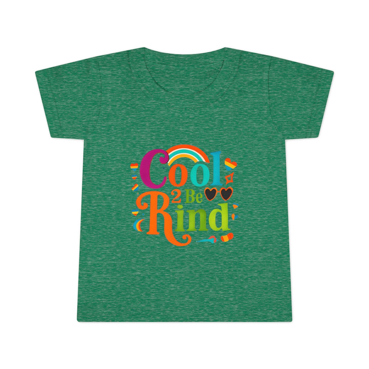 Colorful Cool 2 Be Kind Toddler T-shirt, Youth Shirt, Kids Gift, Playdate Outfit, Fun Summer Tee, Birthday, Everyday Wear