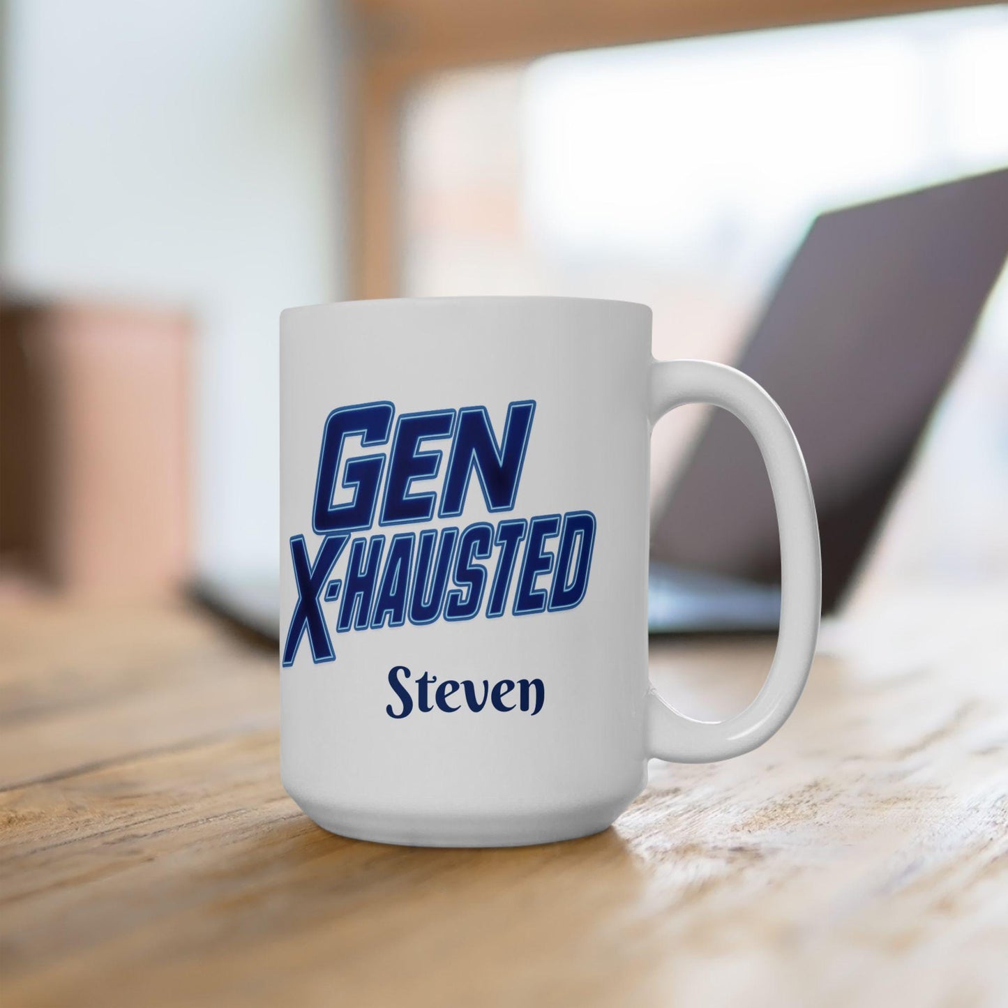 Gen X-Hausted Ceramic Coffee Mug: Funny Sarcastic Office Humor