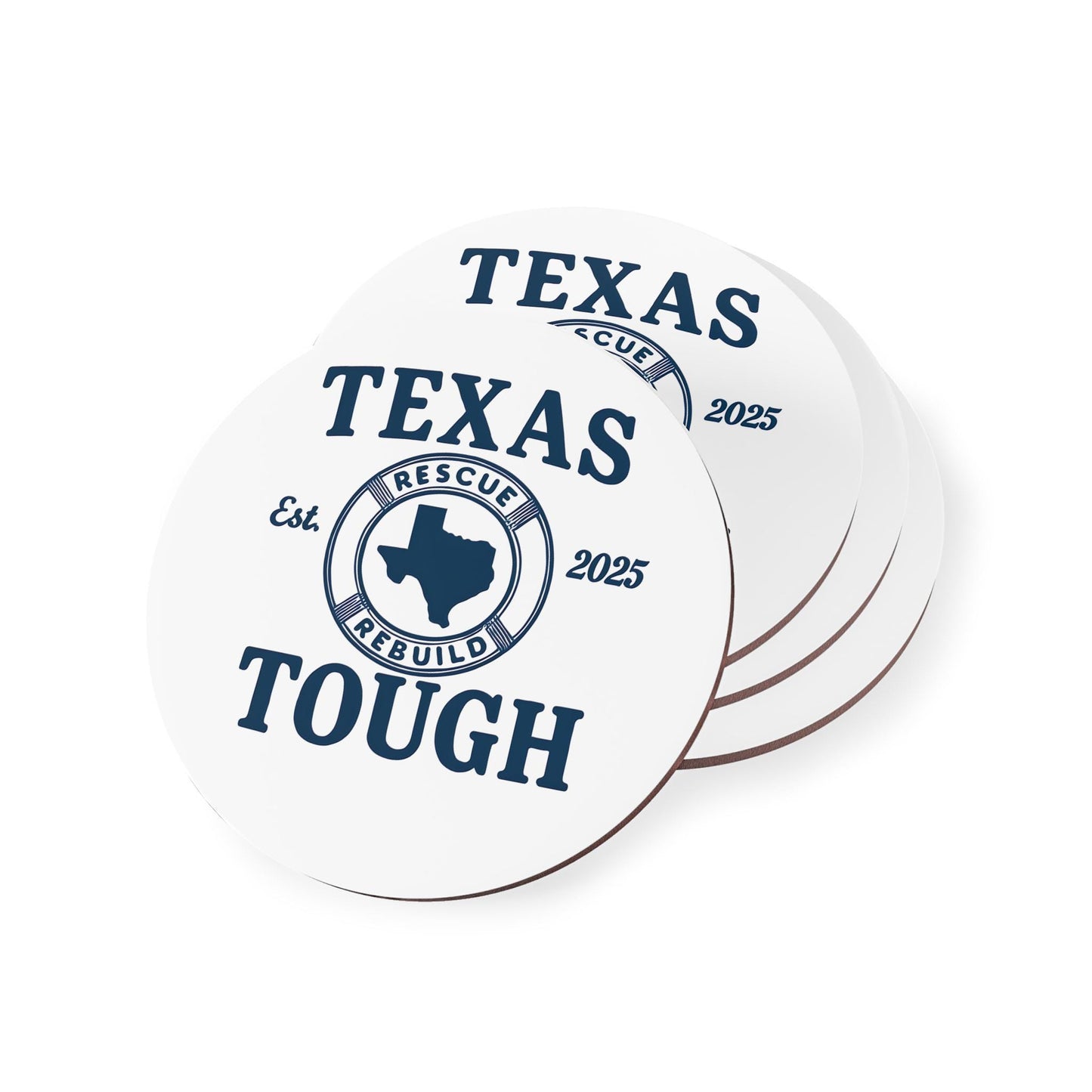 Coasters, Texas Tough Rescue and Rebuild design - strength through tragedy, Drink Coasters, Home Decor, Housewarming Gift, Texas Pride,