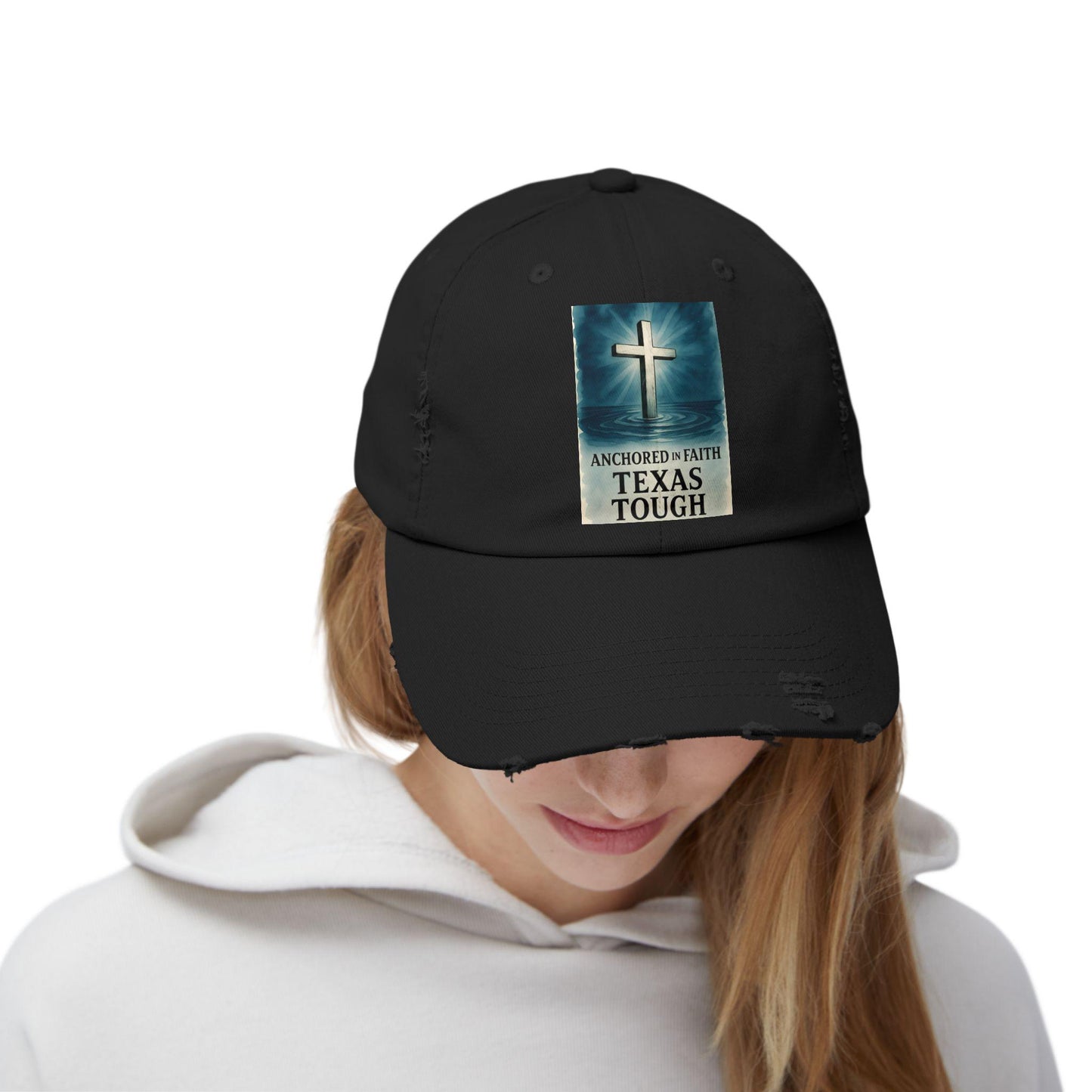 Texas Tough Distressed Baseball Cap: Unisex Inspirational Headwear
