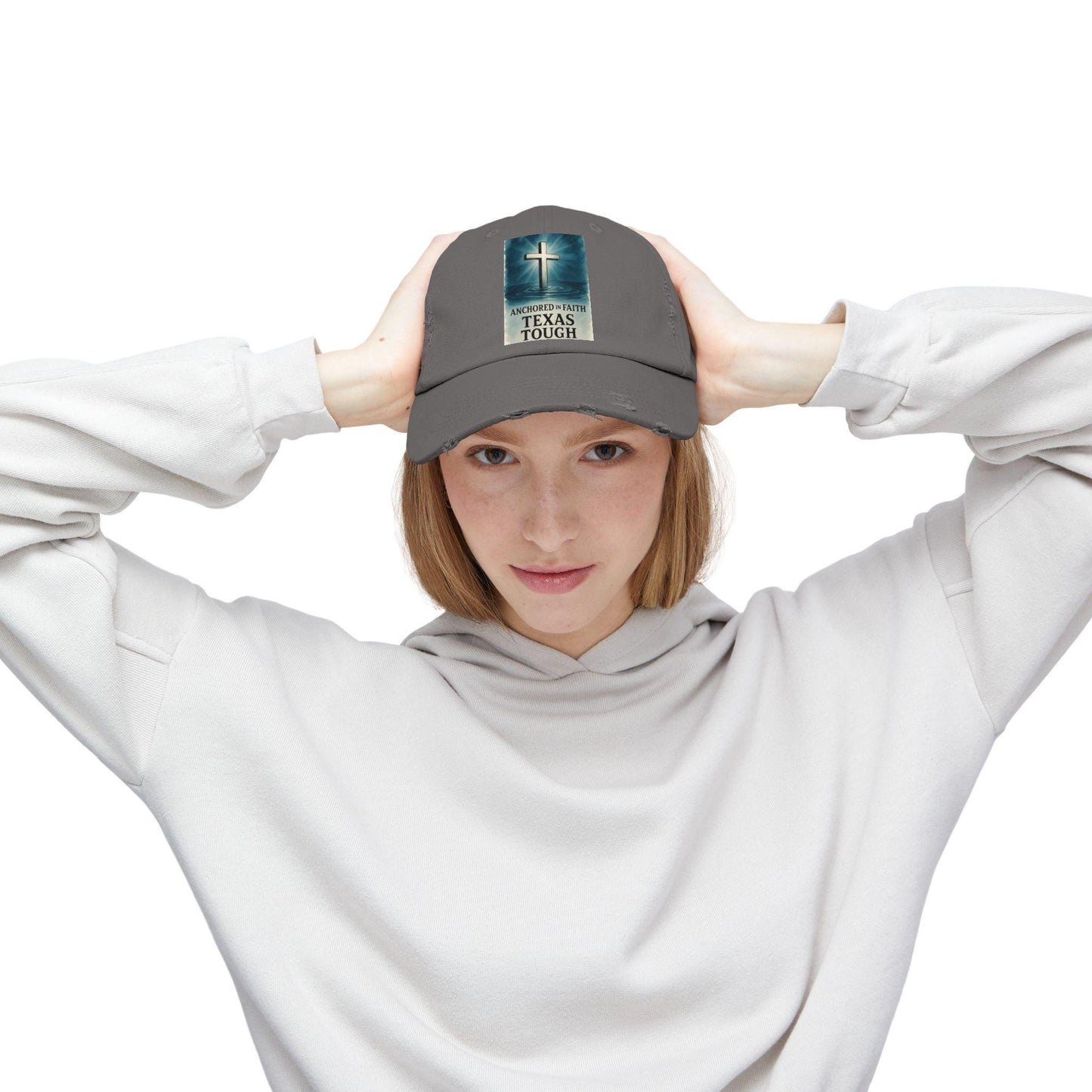Texas Tough Distressed Baseball Cap: Unisex Inspirational Headwear