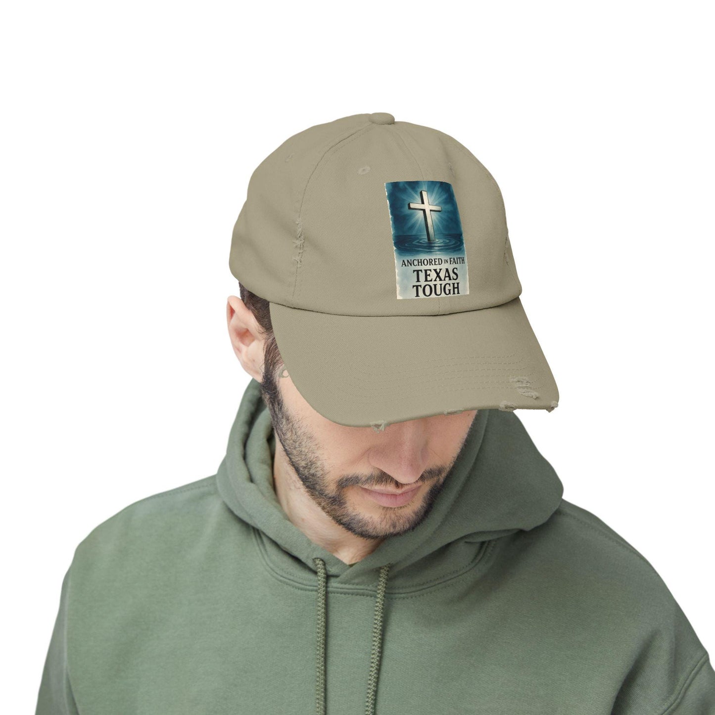 Texas Tough Distressed Baseball Cap: Unisex Inspirational Headwear