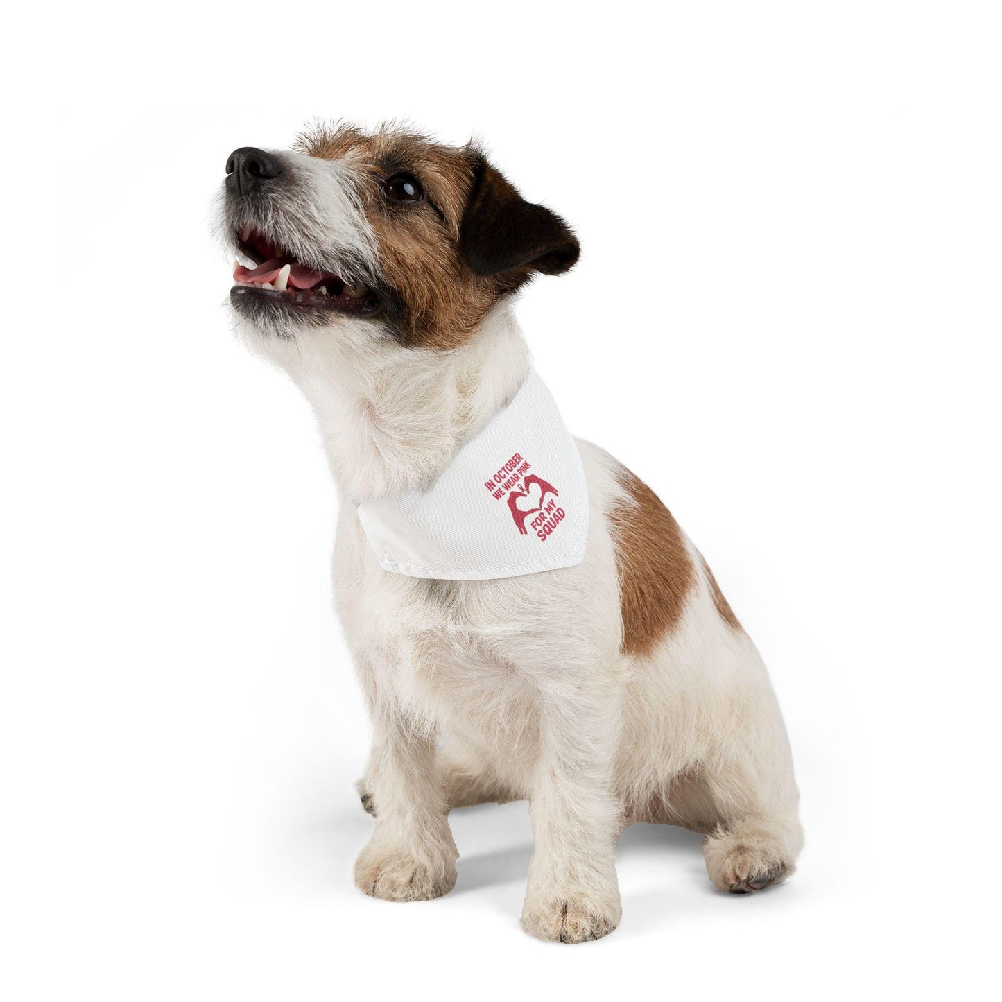 Breast Cancer Awareness Pet Bandana: Stylish Polyester Dog Collar