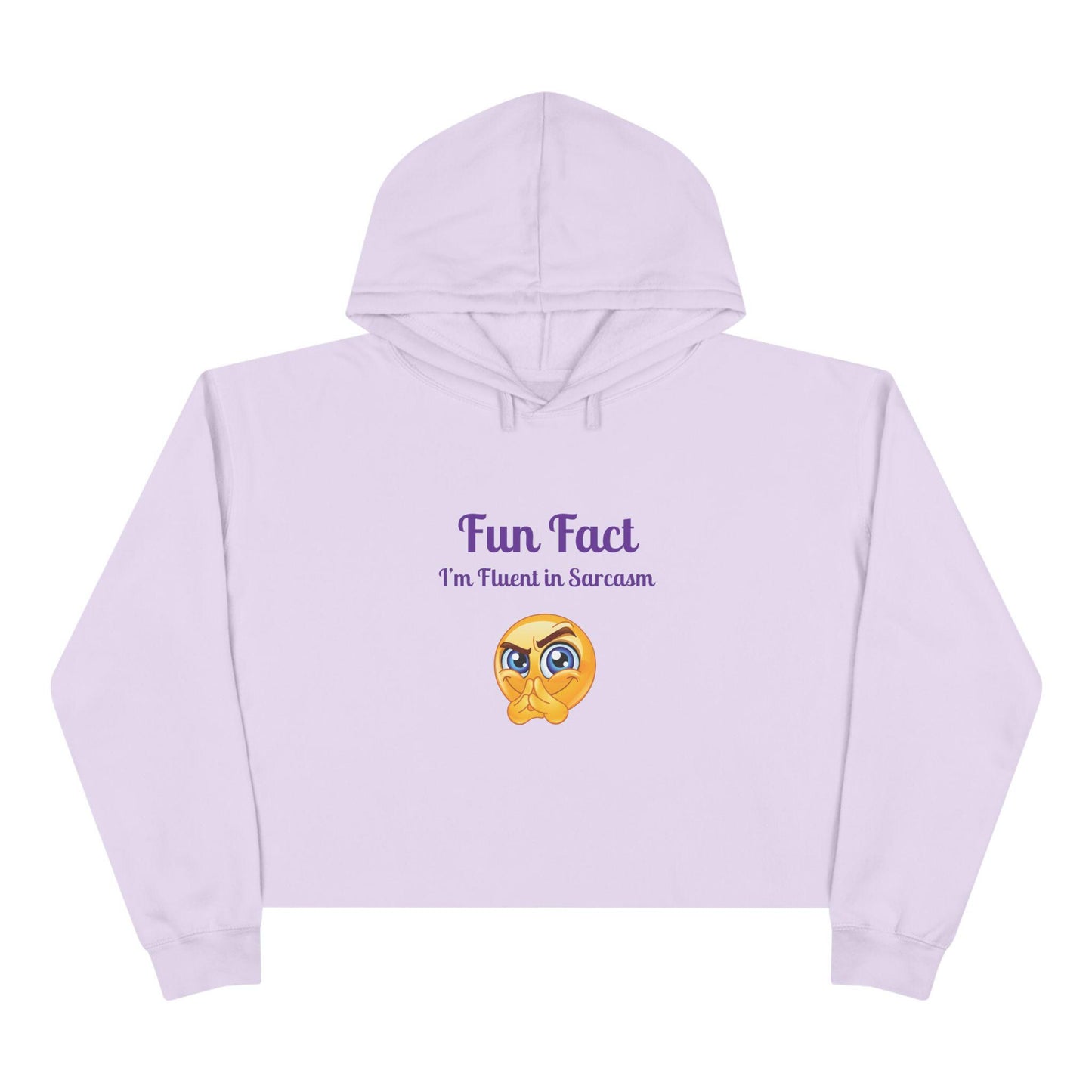 Sarcasm Crop Hoodie: Funny Trendy Cotton Blend Sweatshirt