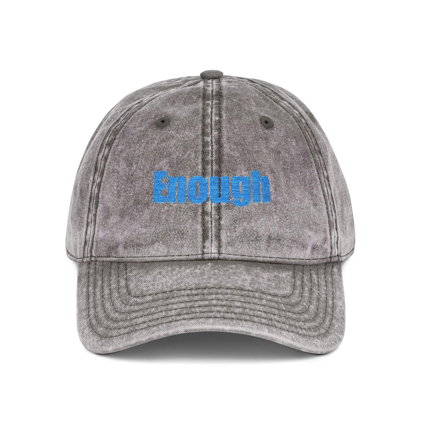 Embroidered "Enough" Vintage Cap: Motivational Unisex Baseball Hat
