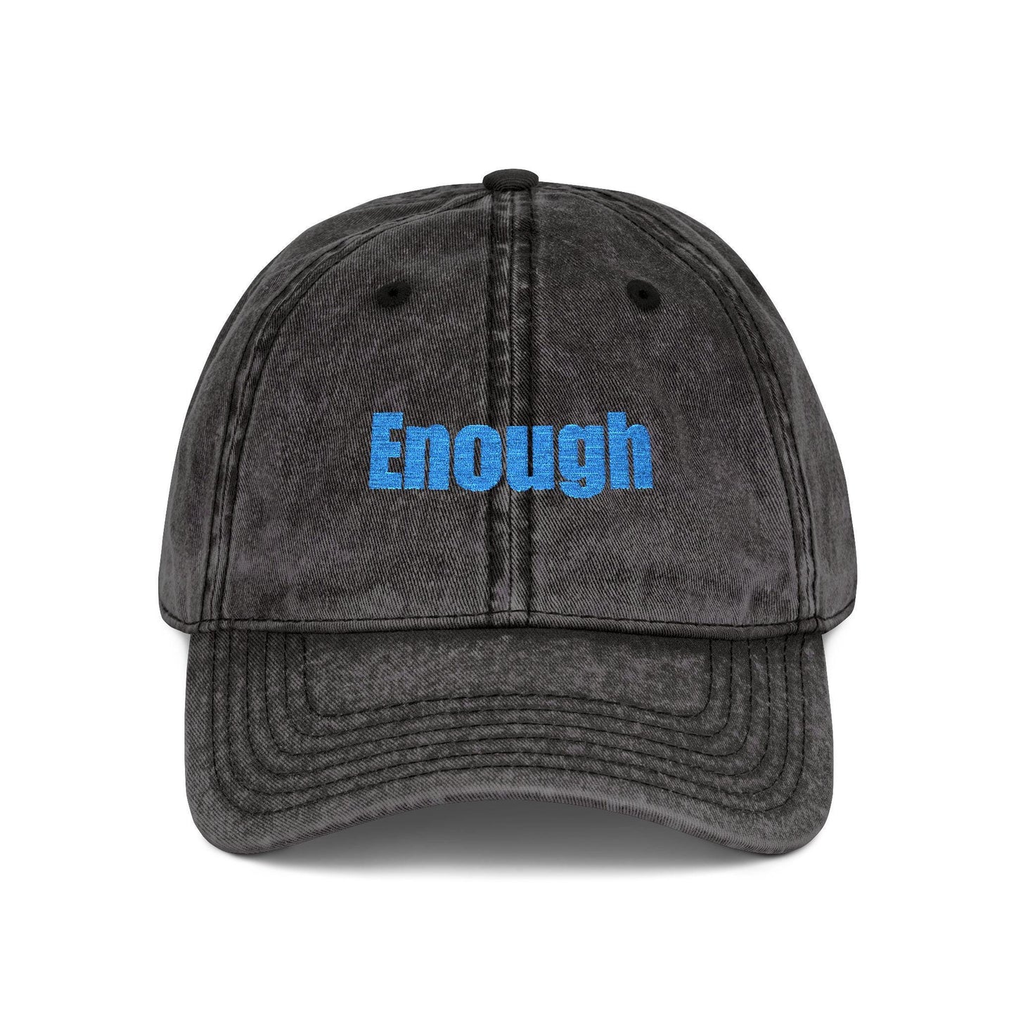 Embroidered "Enough" Vintage Cap: Motivational Unisex Baseball Hat