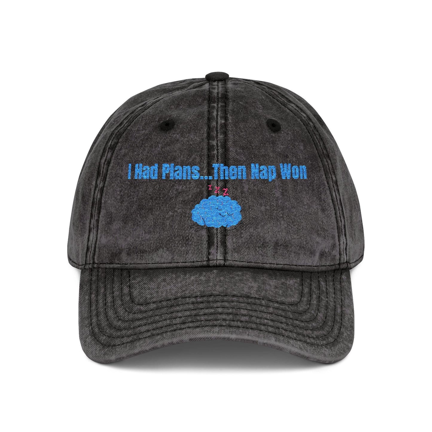 Embroidered Baseball Cap: I Had Plans and then Nap Won - Vintage Snapback