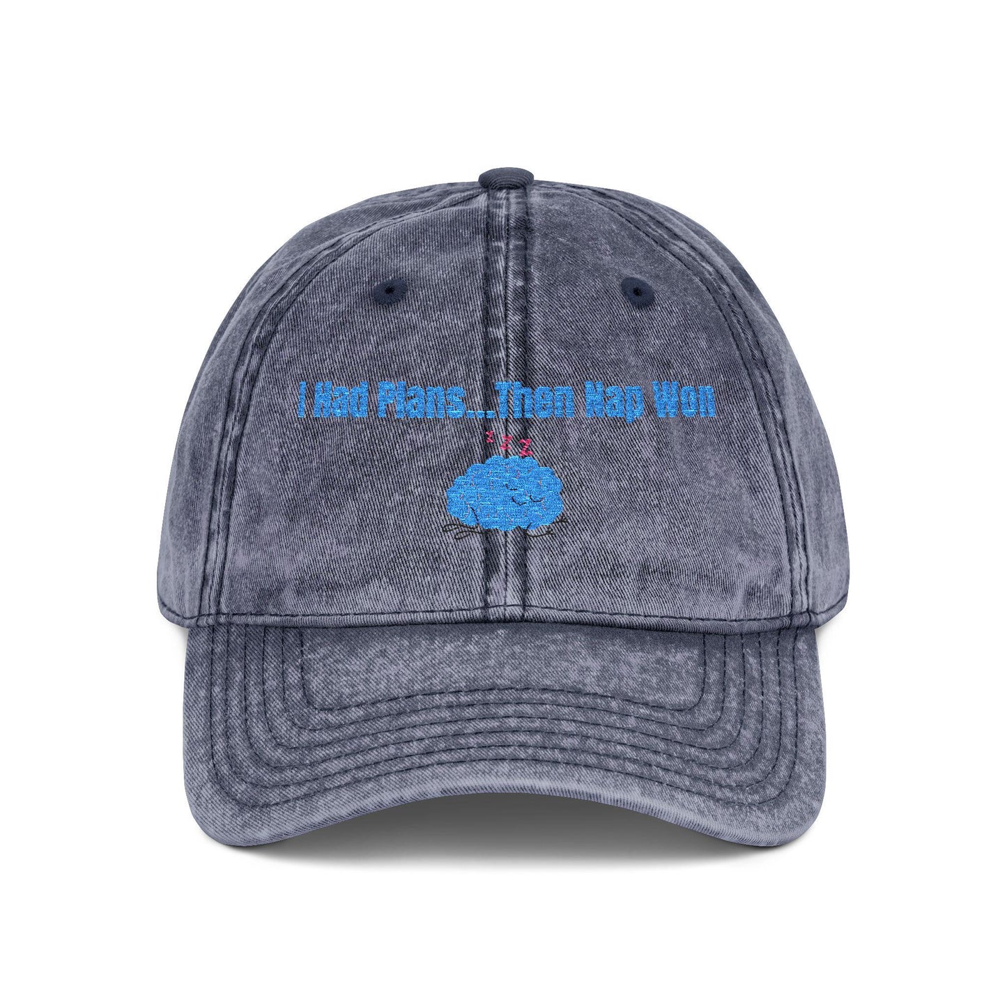 Embroidered Baseball Cap: I Had Plans and then Nap Won - Vintage Snapback