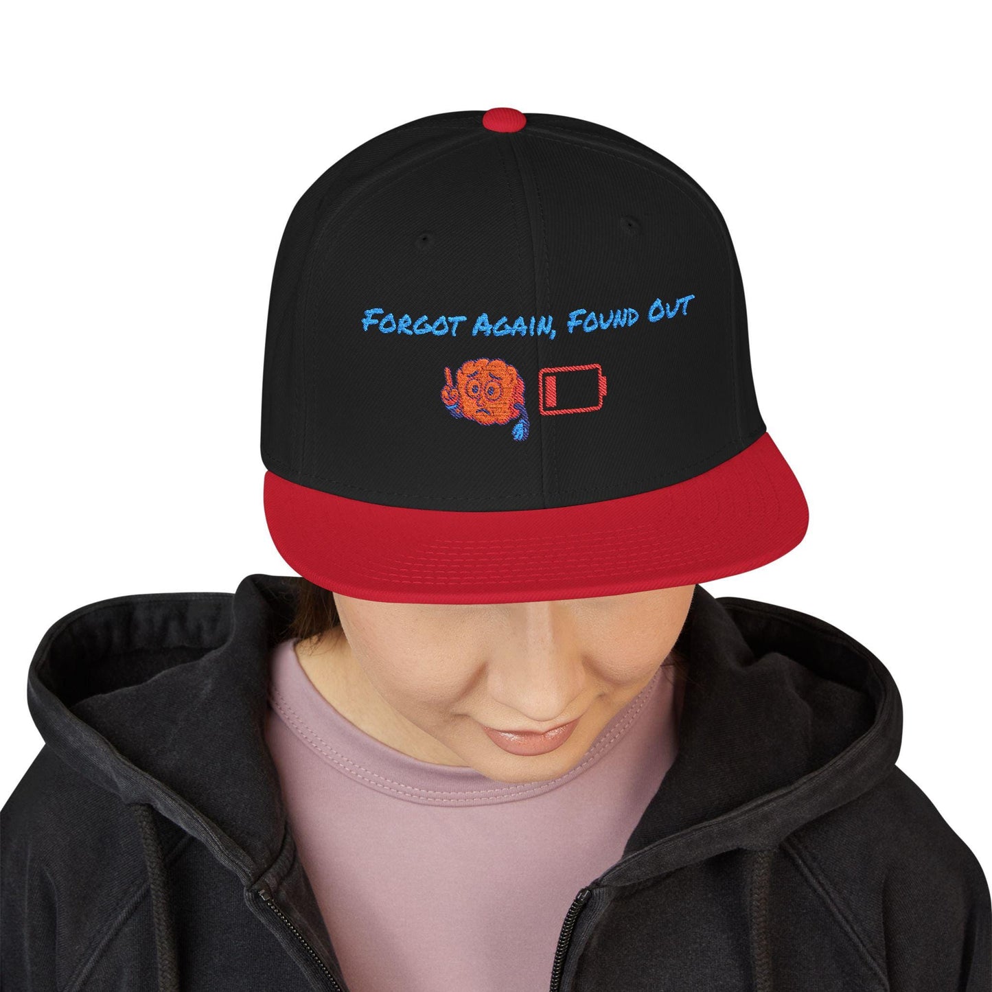 Gen X Humor Embroidered Snapback Hat: Forgot Again Found Out