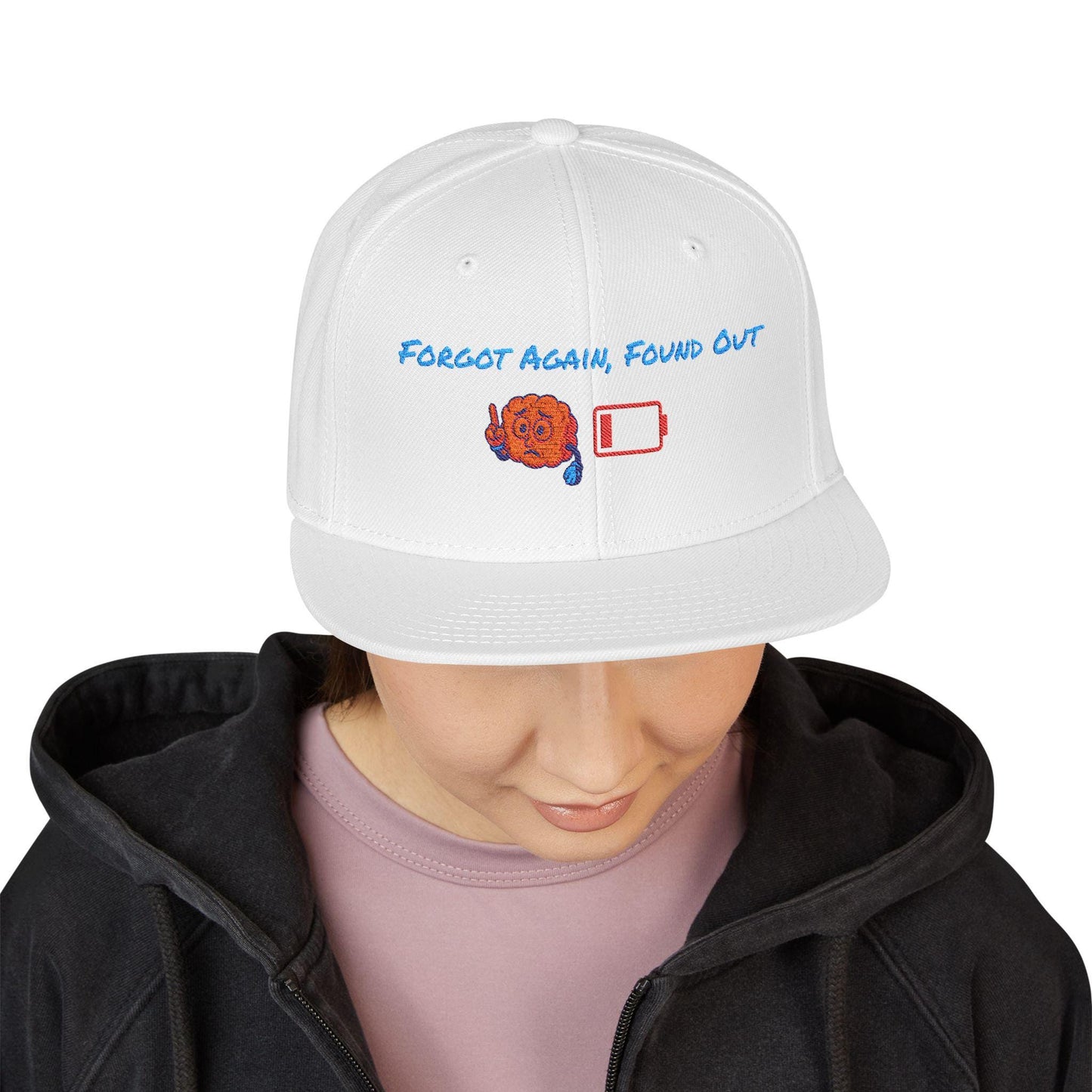 Gen X Humor Embroidered Snapback Hat: Forgot Again Found Out