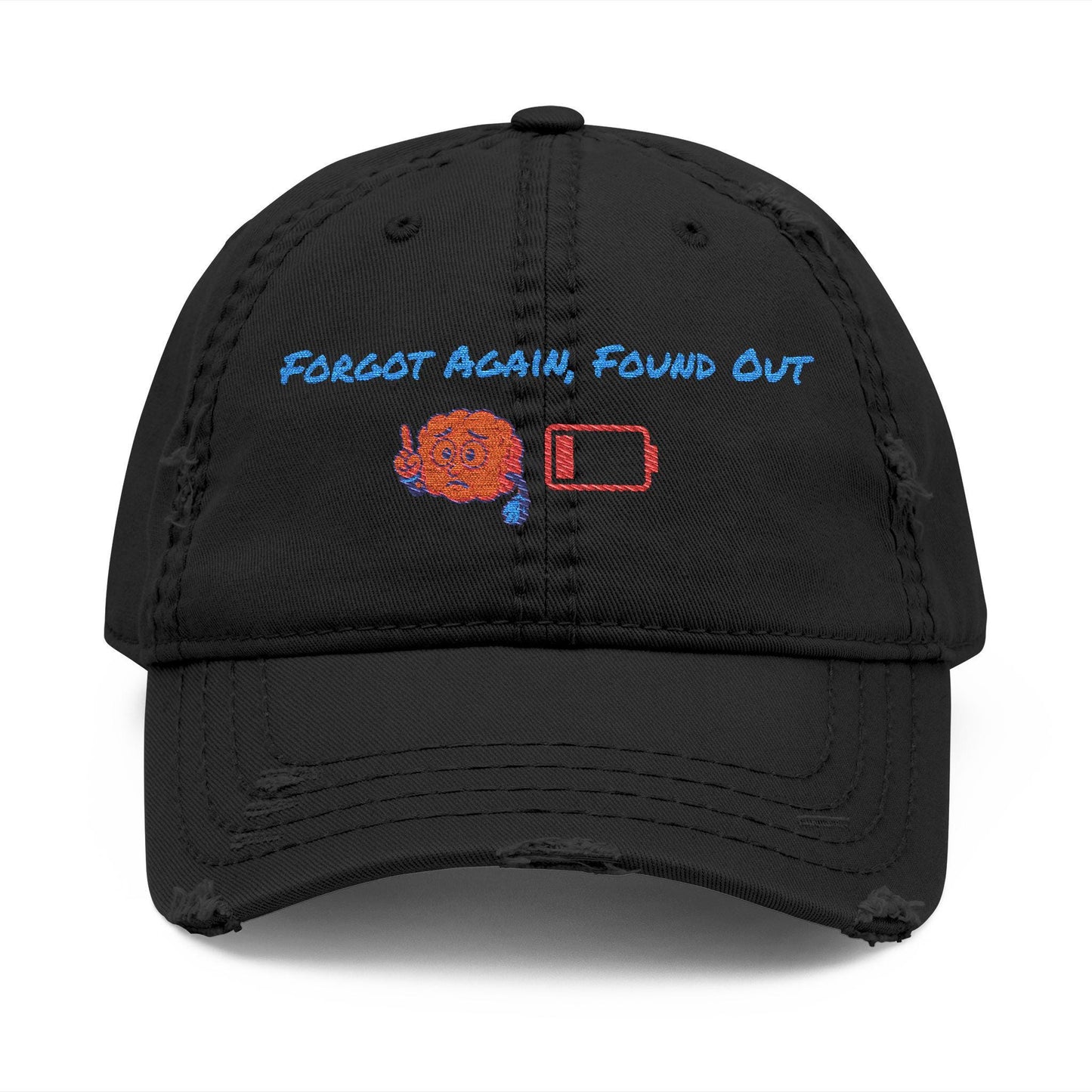 Embroidered Distressed Dad Hat: Gen X Humor, Vintage Style