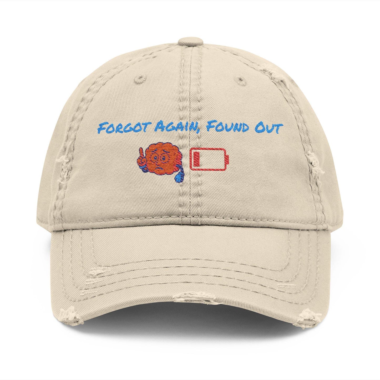 Embroidered Distressed Dad Hat: Gen X Humor, Vintage Style