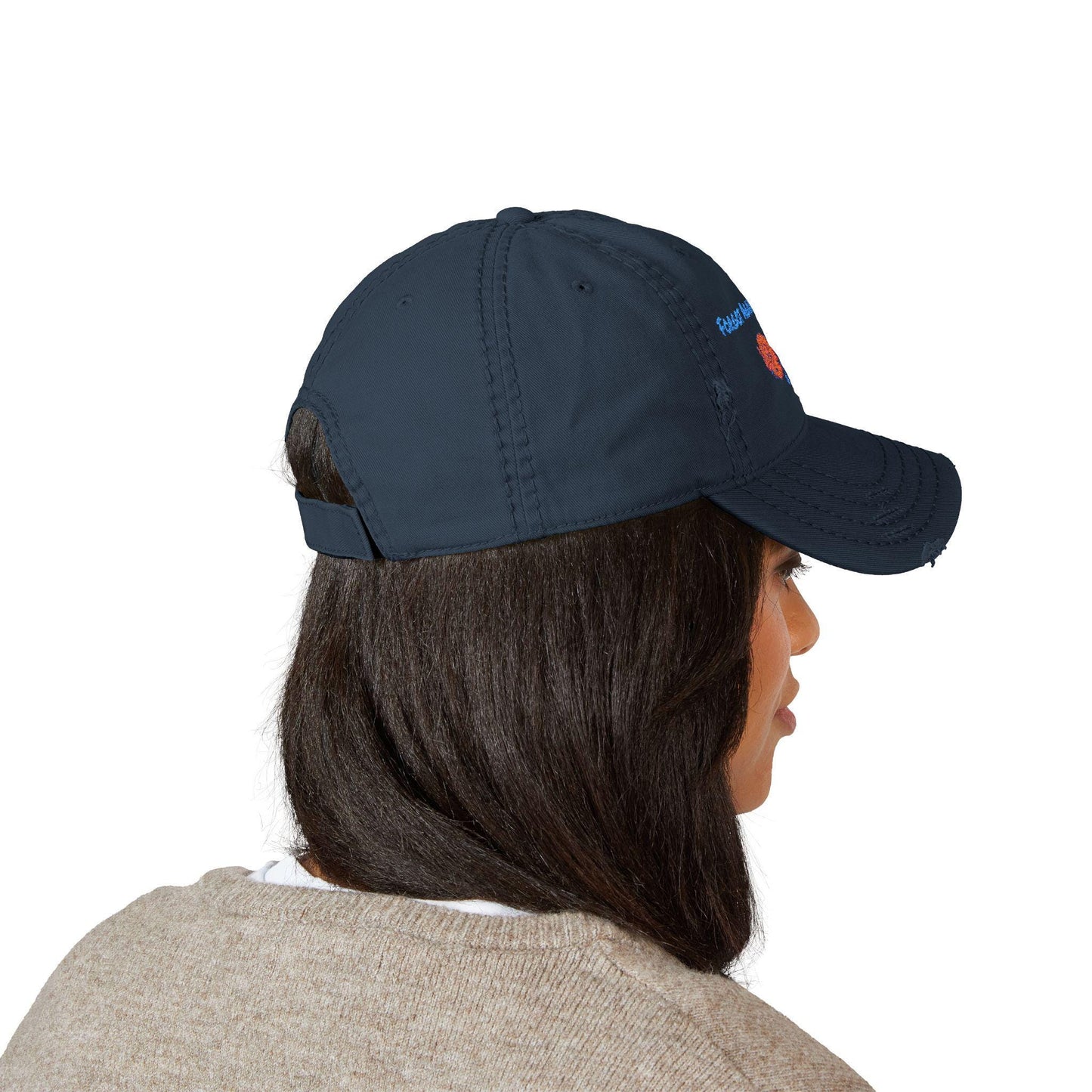 Embroidered Distressed Dad Hat: Gen X Humor, Vintage Style