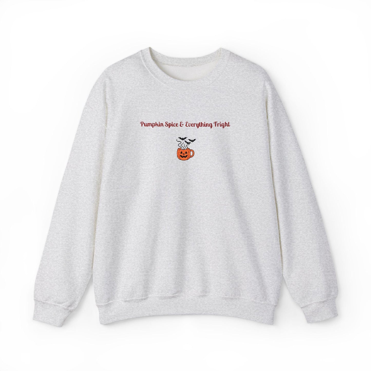 Embroidered Pumpkin Spice Sweatshirt: Cozy Unisex Fall Crewneck