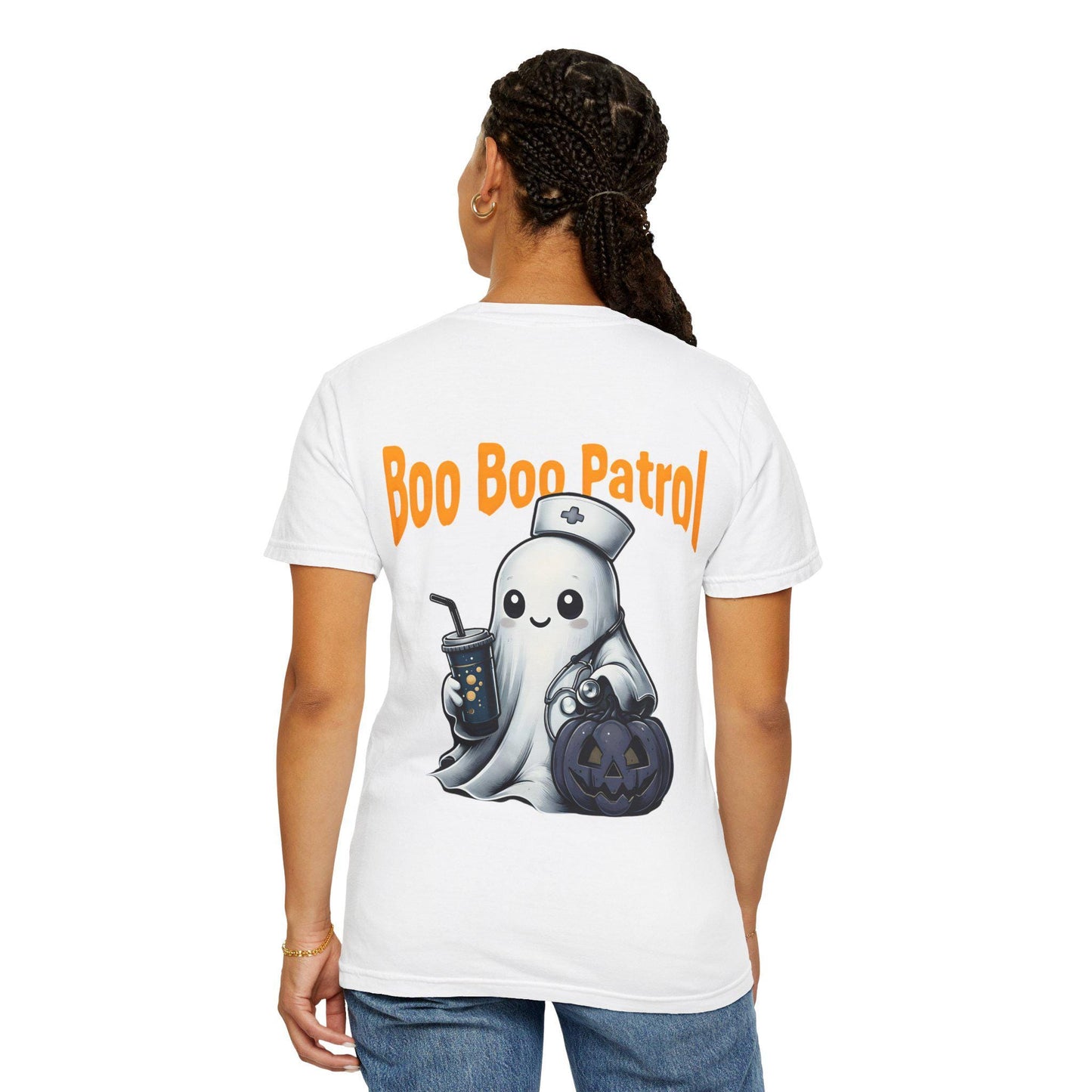 Halloween Ghost T-Shirt: 'Boo Boo Patrol' Nurse Graphic Tee