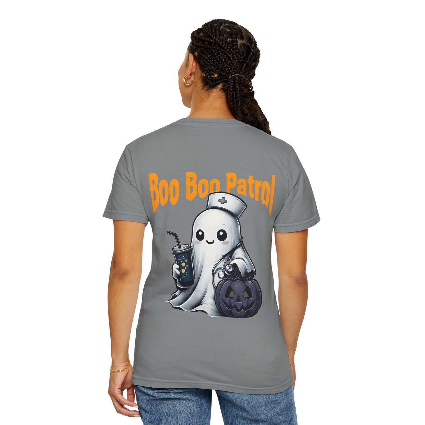 Halloween Ghost T-Shirt: 'Boo Boo Patrol' Nurse Graphic Tee