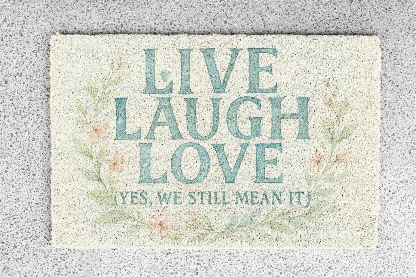 Live Laugh Love Doormat: Eco-Friendly Coir, Anti-Slip Entryway Rug