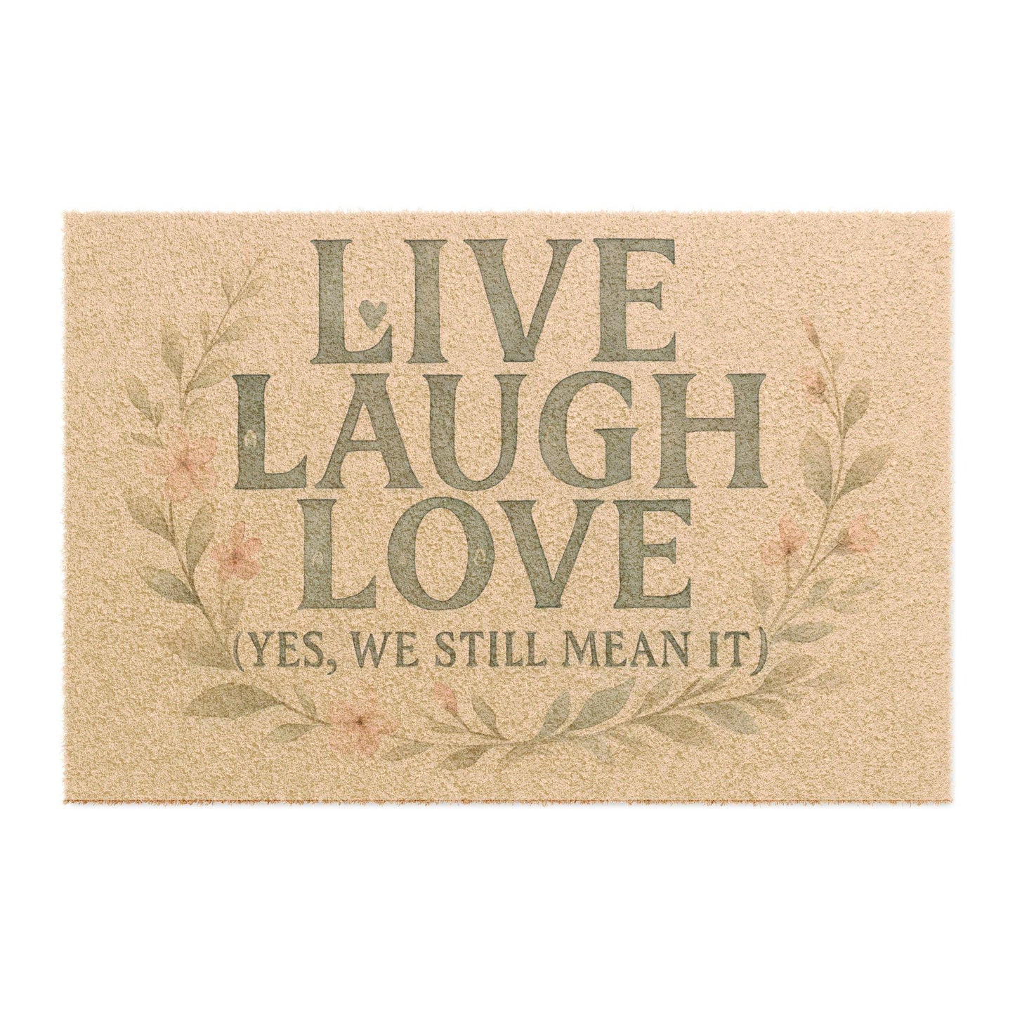 Live Laugh Love Doormat: Eco-Friendly Coir, Anti-Slip Entryway Rug