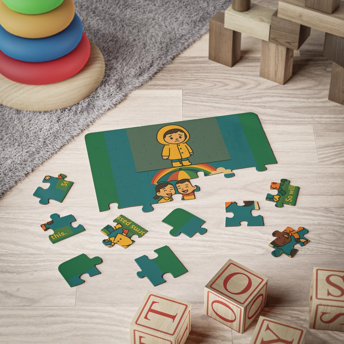 Storms Pass Kids Puzzle: 30-Piece Weather Theme Jigsaw Game