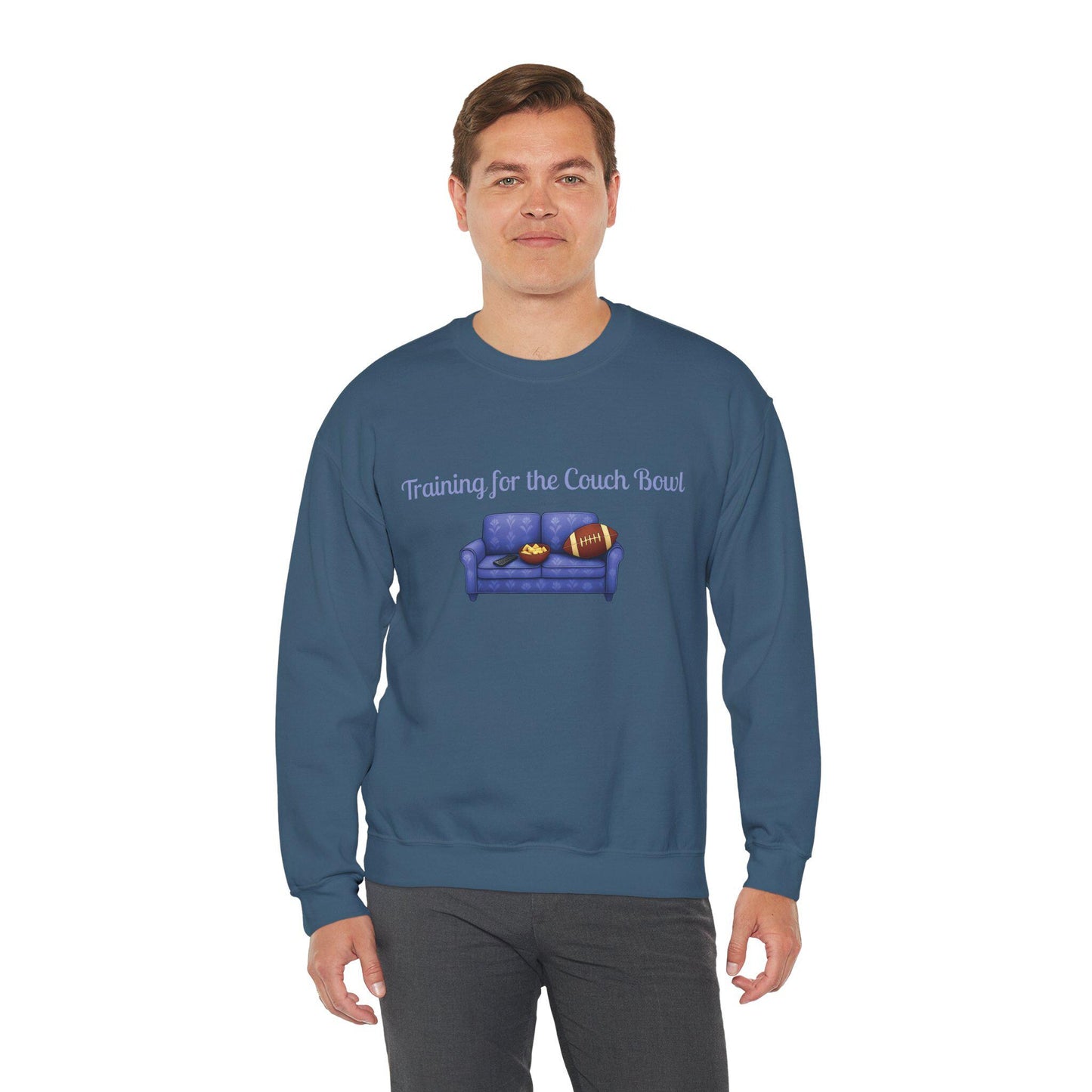 Training for the Couch Bowl Embroidered Sweatshirt: Lazy Day Loungewear