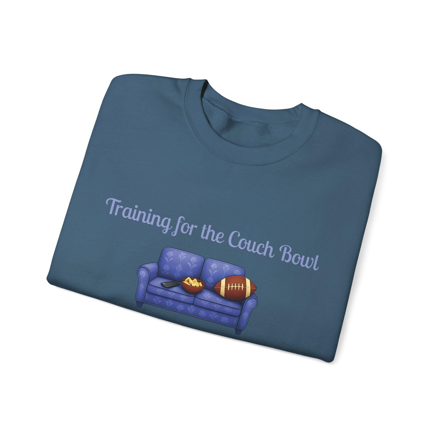 Training for the Couch Bowl Embroidered Sweatshirt: Lazy Day Loungewear