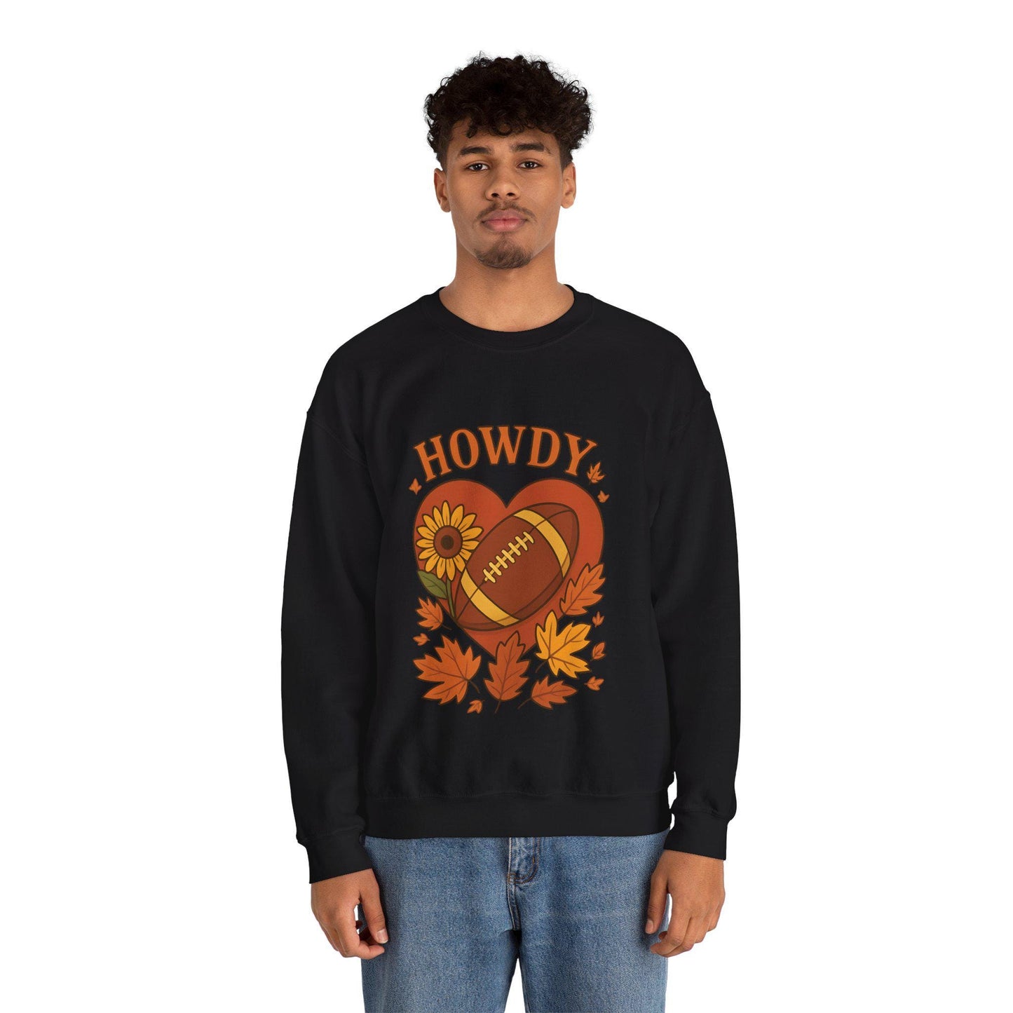 Fall Football Vibes Crewneck: Embroidered Texas Sweatshirt