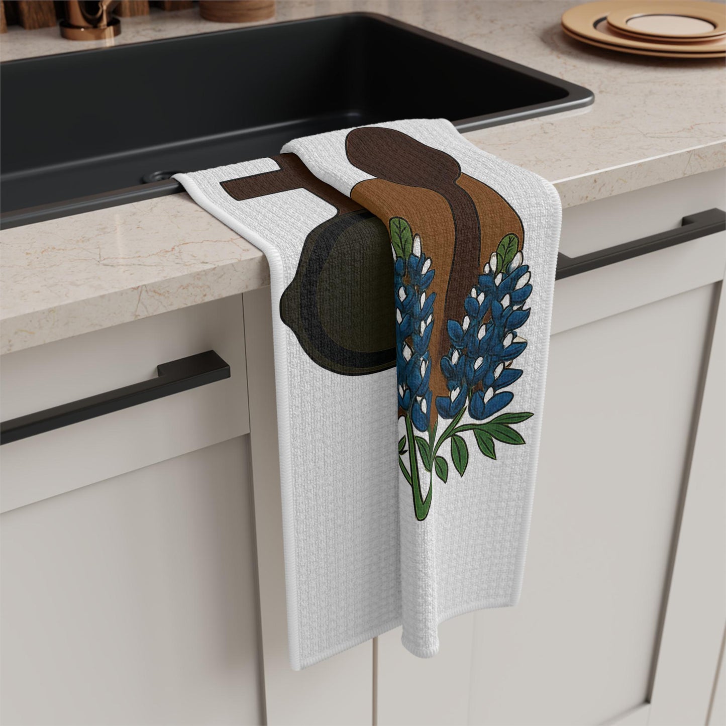 Texas Blessed Microfiber Tea Towel: Southern Style Kitchen Decor