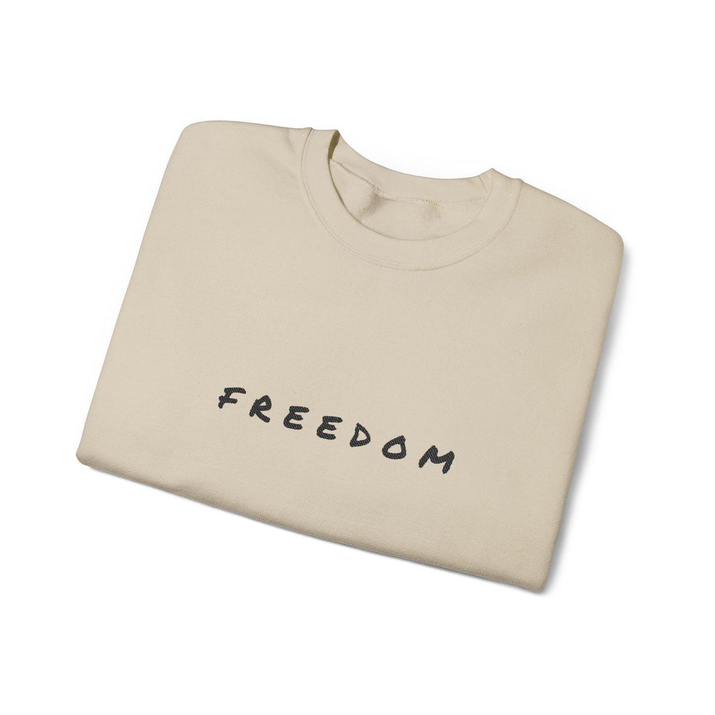 Freedom Crewneck Sweatshirt: Cozy Cotton-Blend Unisex Style
