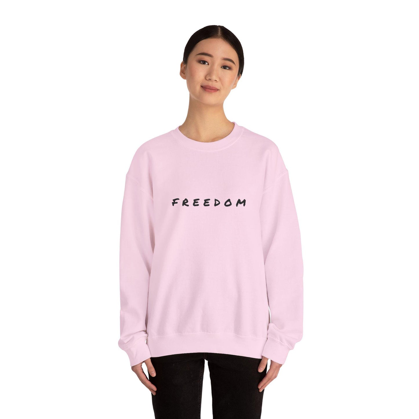Freedom Crewneck Sweatshirt: Cozy Cotton-Blend Unisex Style