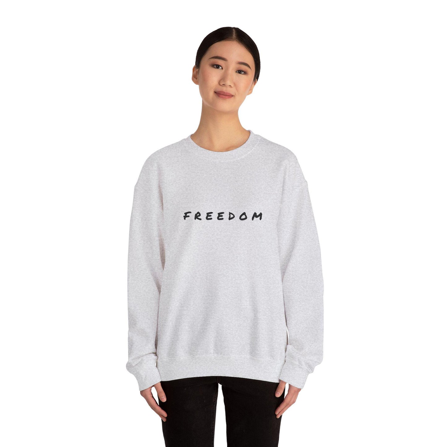 Freedom Crewneck Sweatshirt: Cozy Cotton-Blend Unisex Style
