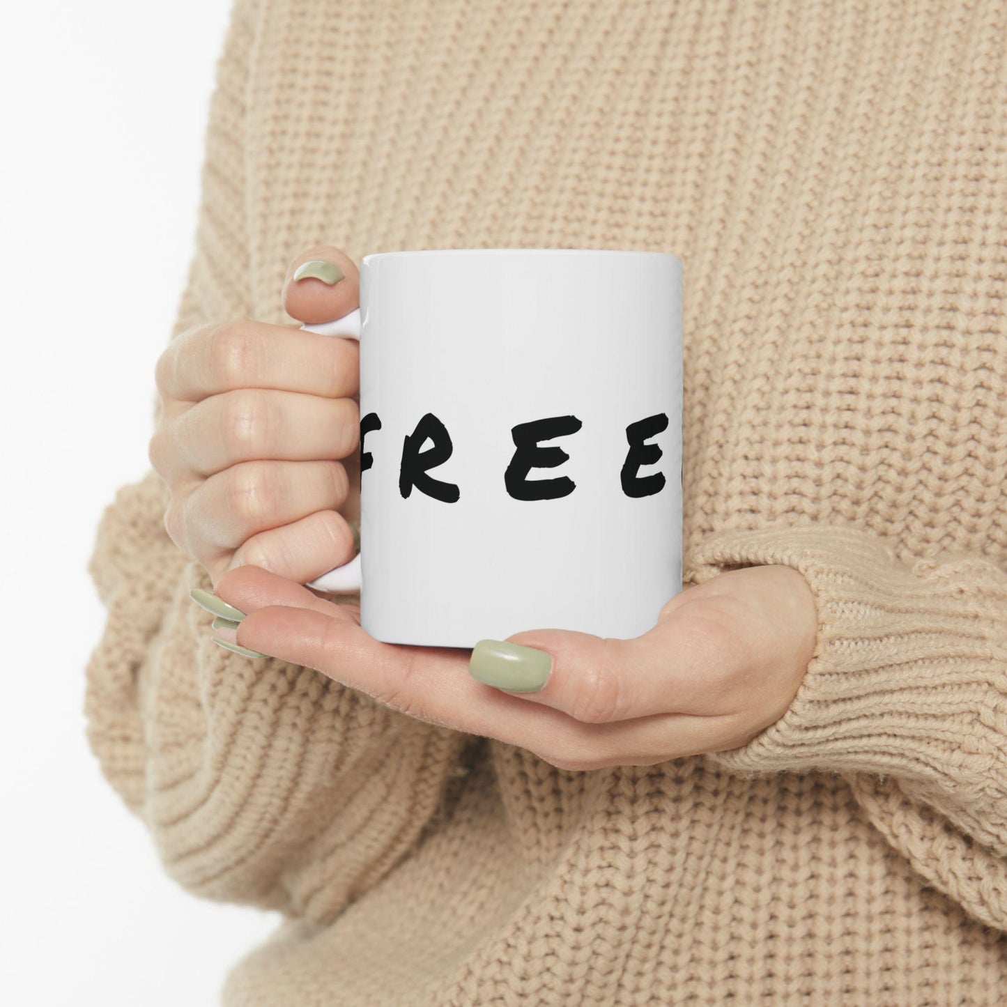 Inspirational 'Freedom' Ceramic Coffee Mug: Unique Home Decor Gift