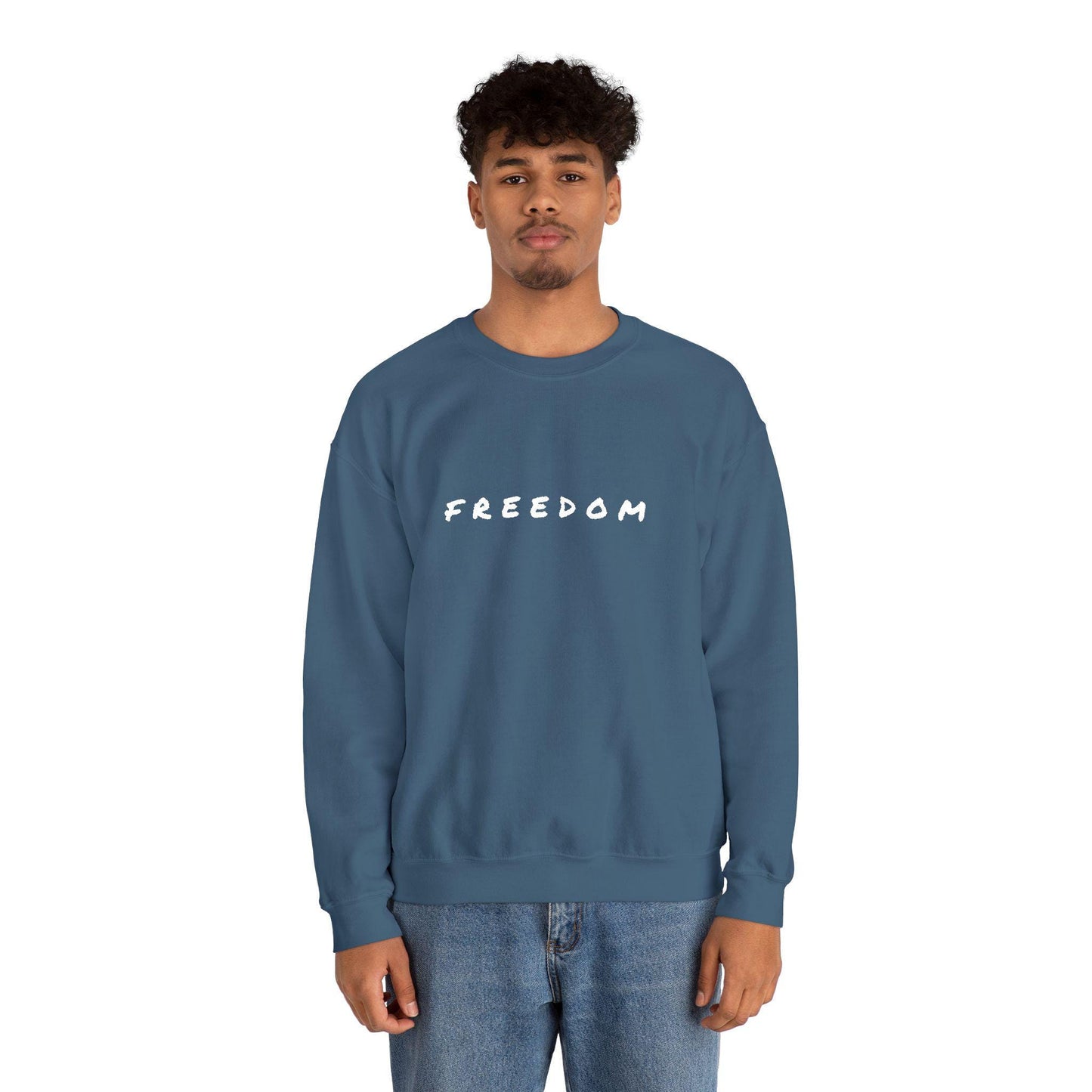 Freedom Crewneck Sweatshirt: Cozy Unisex Cotton-Blend