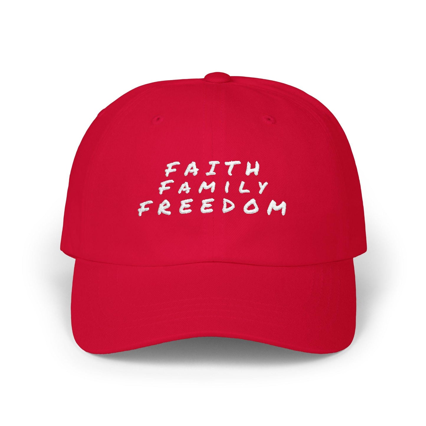 Embroidered Dad Cap: Faith Family Freedom, Patriotic Baseball Hat